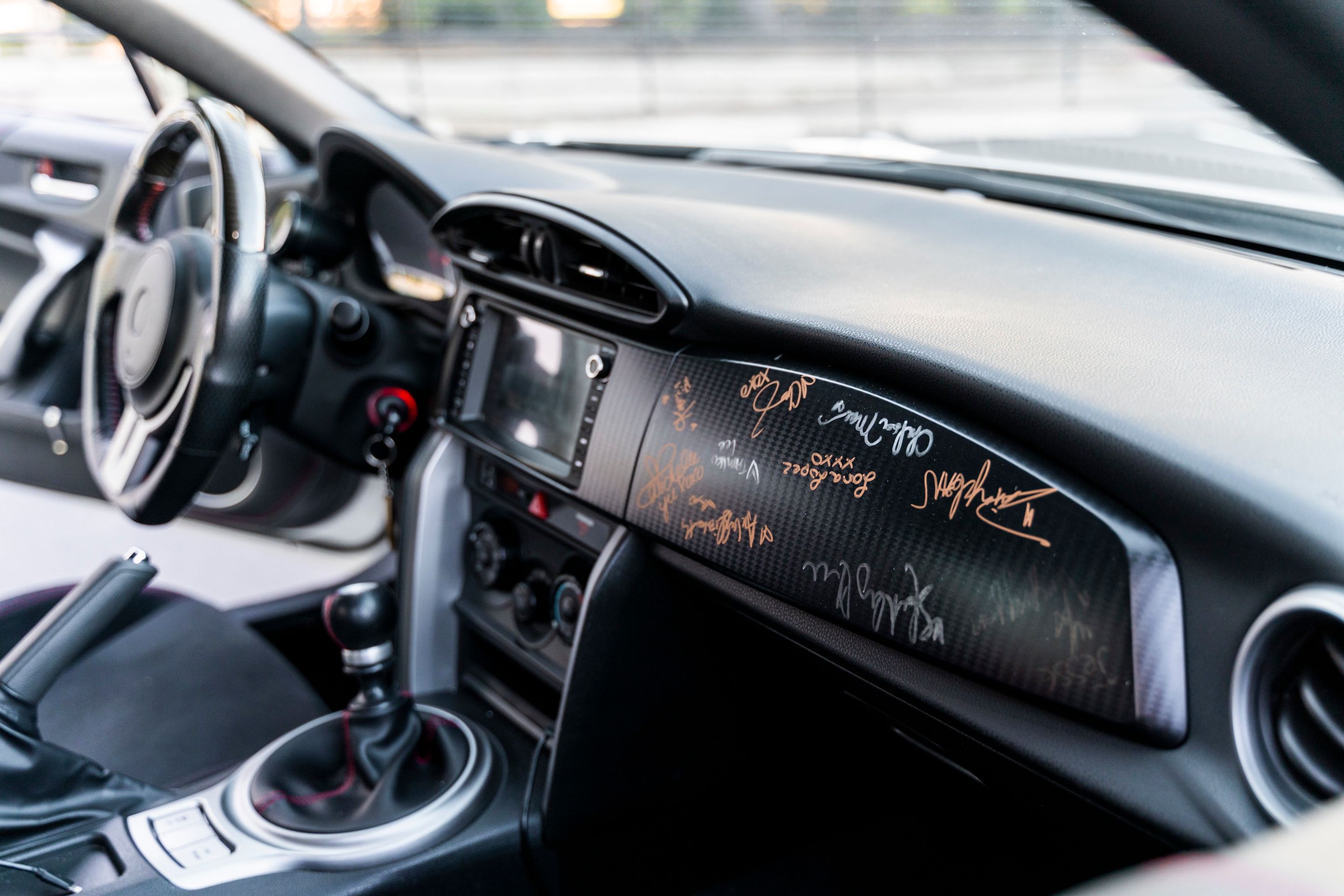 White Scion FR-S with 18" EC-7R Apex wheels in Satin Gold