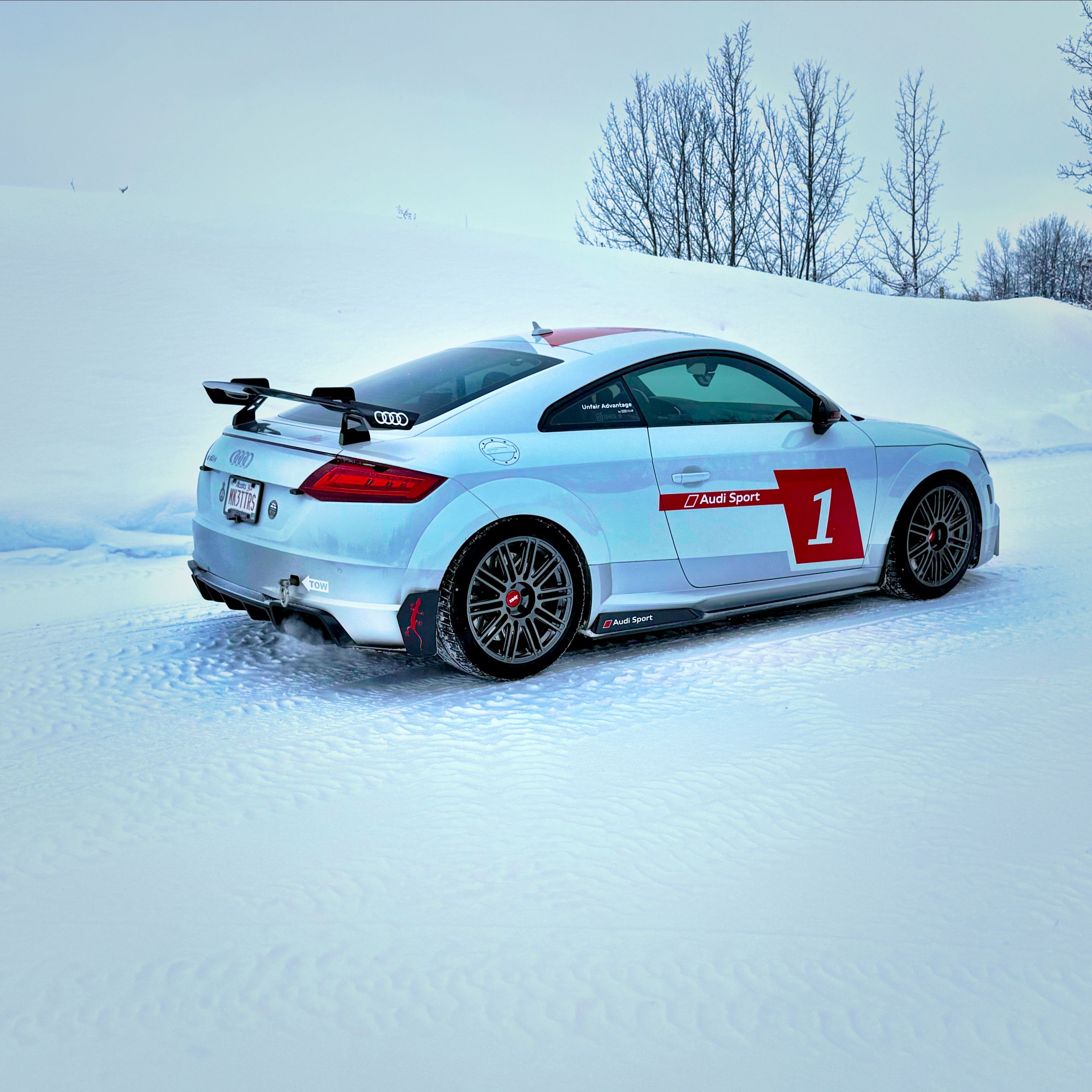 Race Livery Audi FV/8S TT RS with 18" TC-10RT Apex wheels in Anthracite