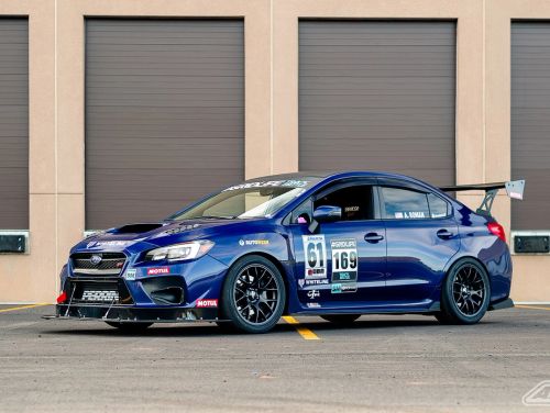 Blue Subaru WRX STI - EC-7 in Satin Black