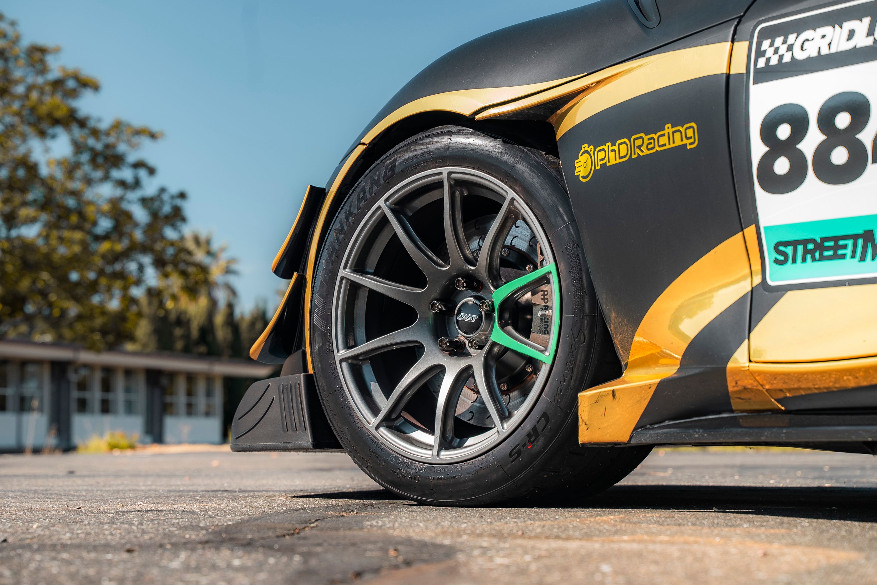 Grey Toyota GR Supra with 18" SM-10 Apex wheels in Anthracite