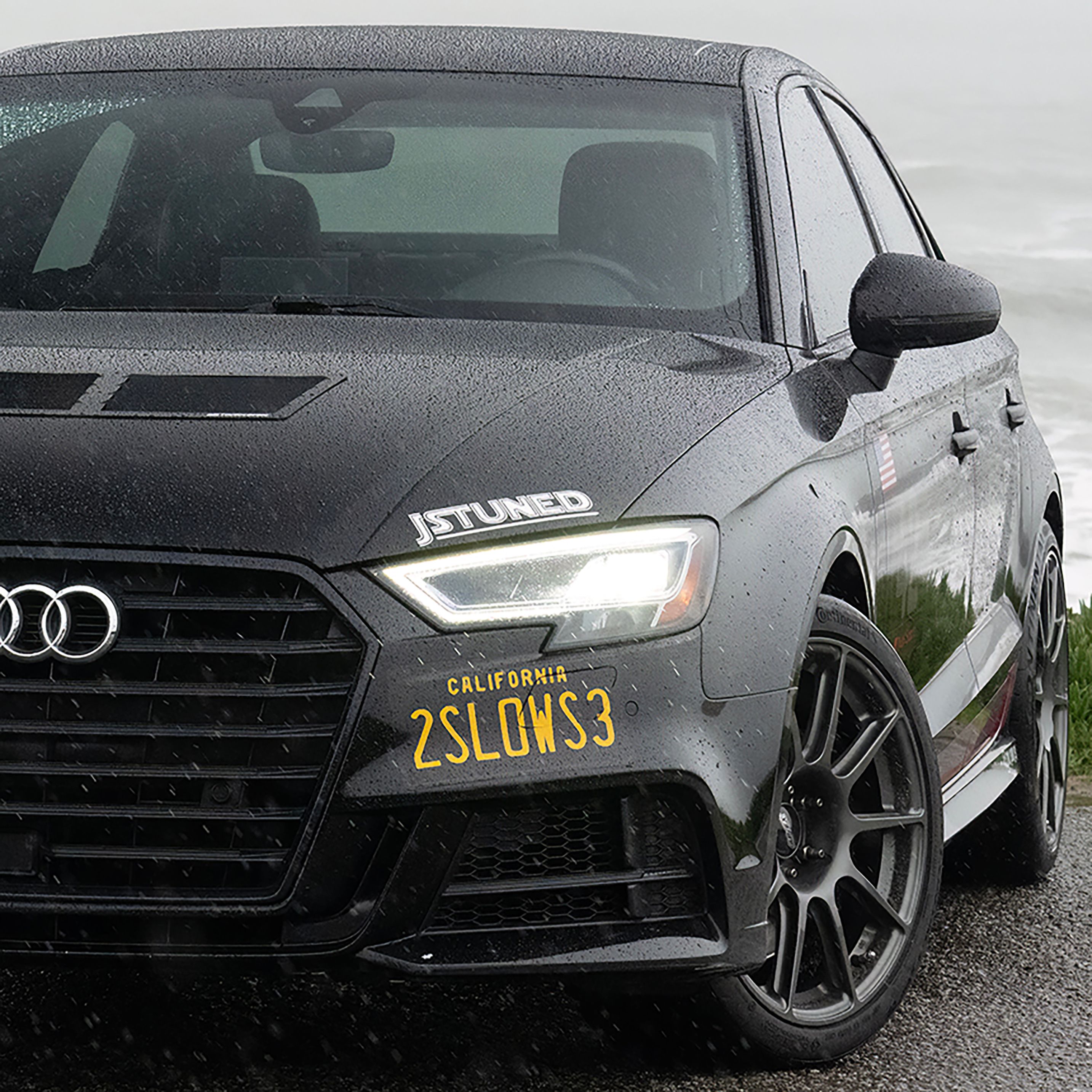 Black Audi 8V S3 with 18" SM-10 Apex wheels in Anthracite