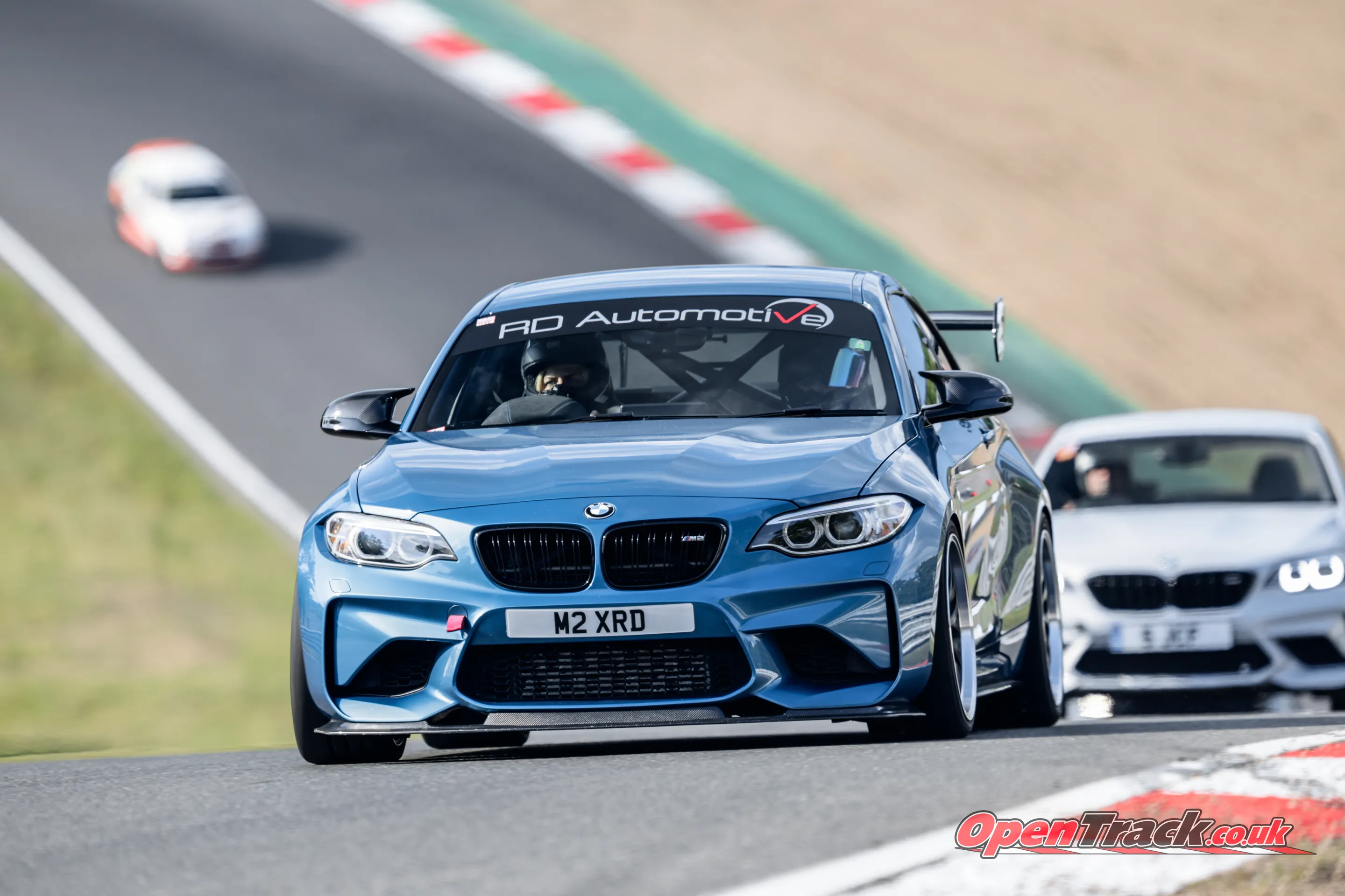 Blue BMW F87 M2 with 19" ML-10RT Apex wheels in Machined Lip Anthracite