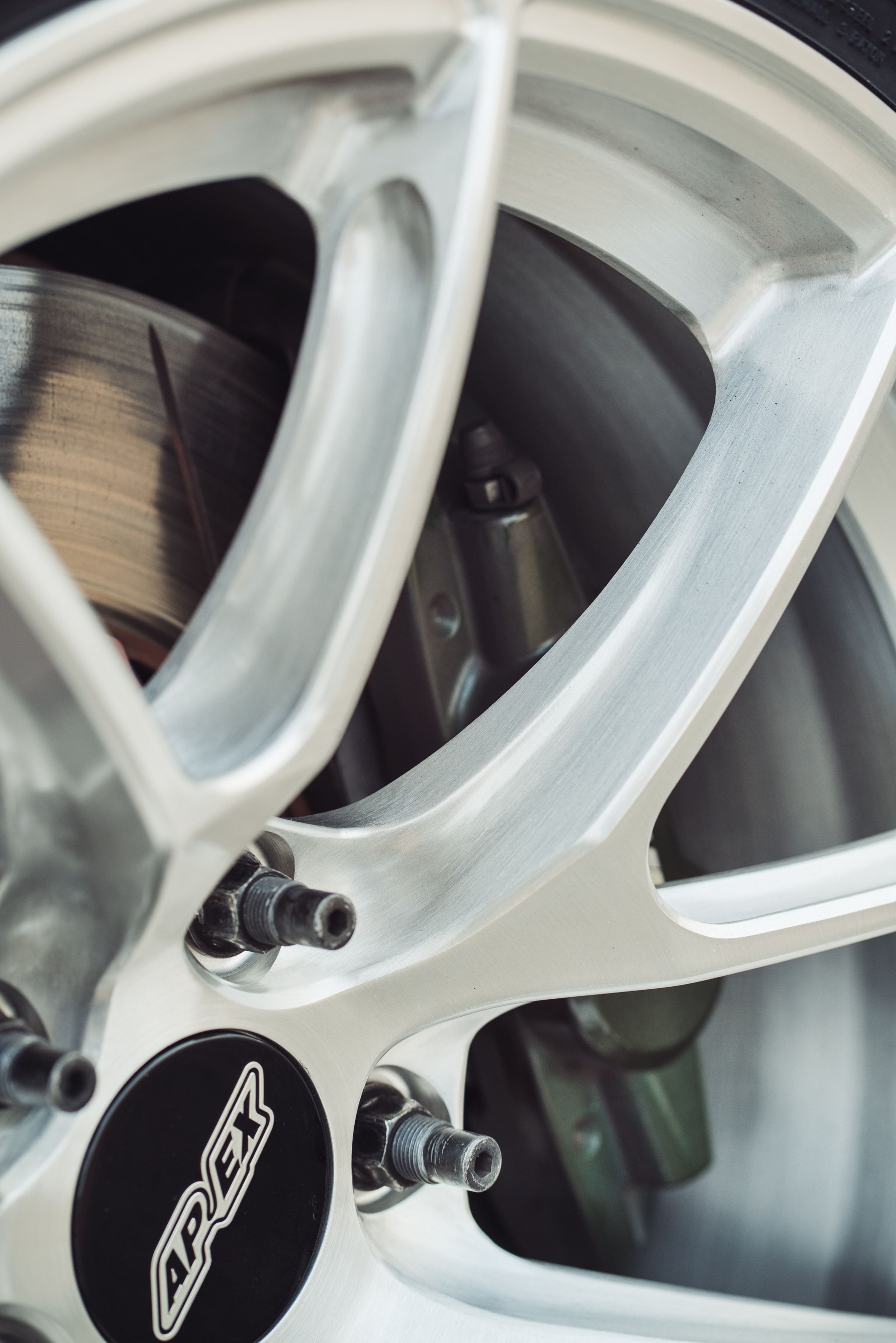 Orange BMW F82 Coupe M4 with 18" VS-5RS Apex wheels in Brushed Clear