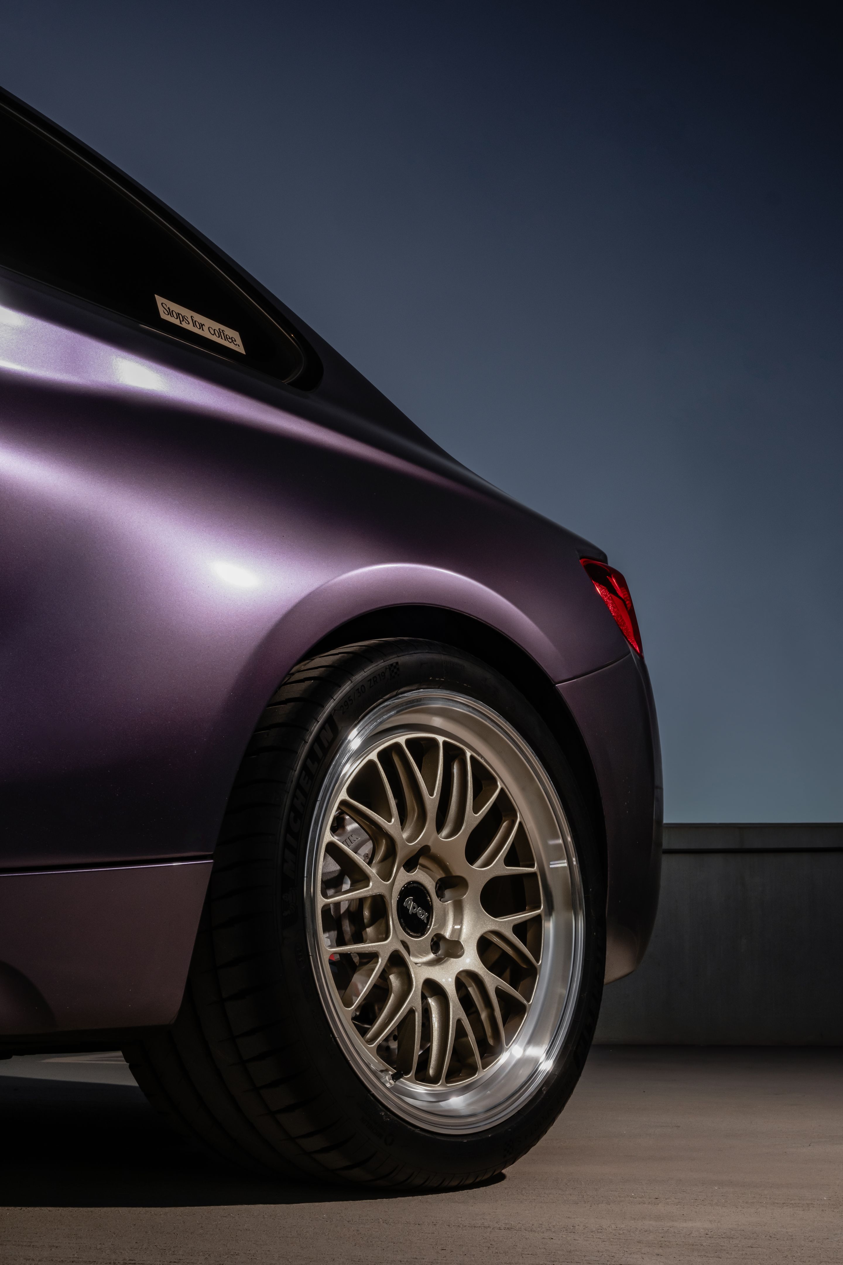 Purple BMW F87 M2 with 19" ML-10RT Apex wheels in Machined Lip Gloss Motorsport Gold