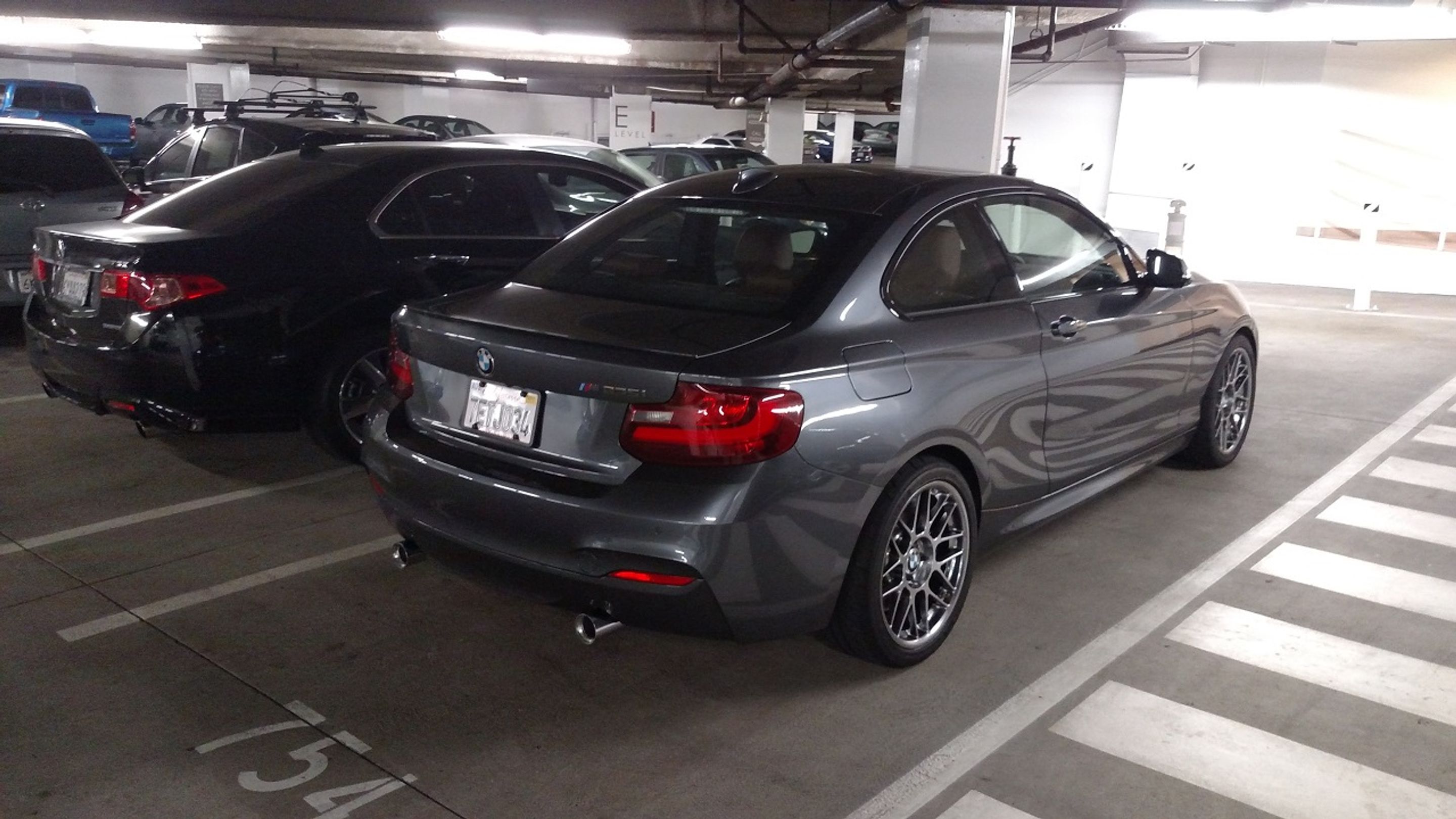 Grey BMW F22 Coupe 2 Series with 18" ARC-8 Apex wheels in Anthracite