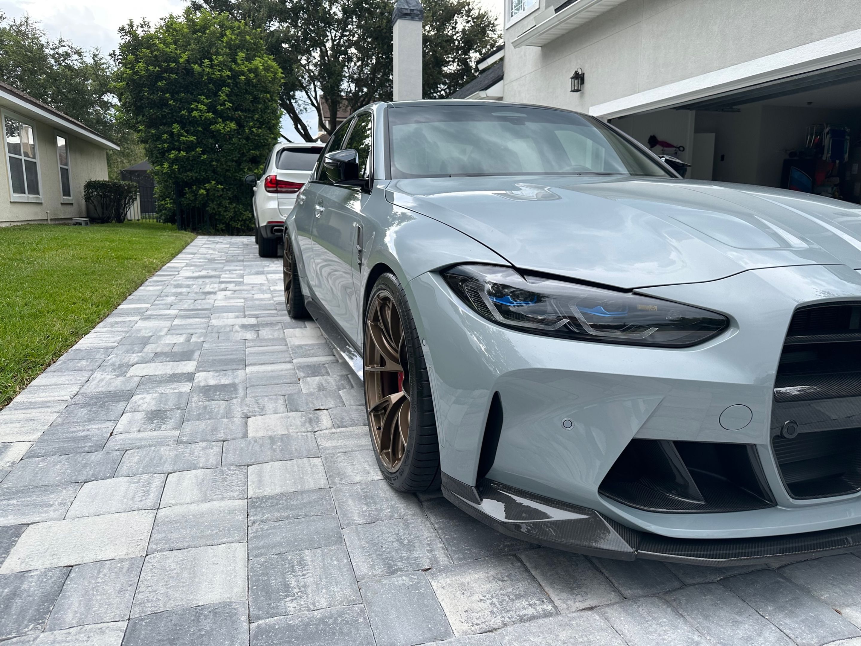 Grey BMW G80 M3 with 20" VS-5RS Apex wheels in Satin Bronze