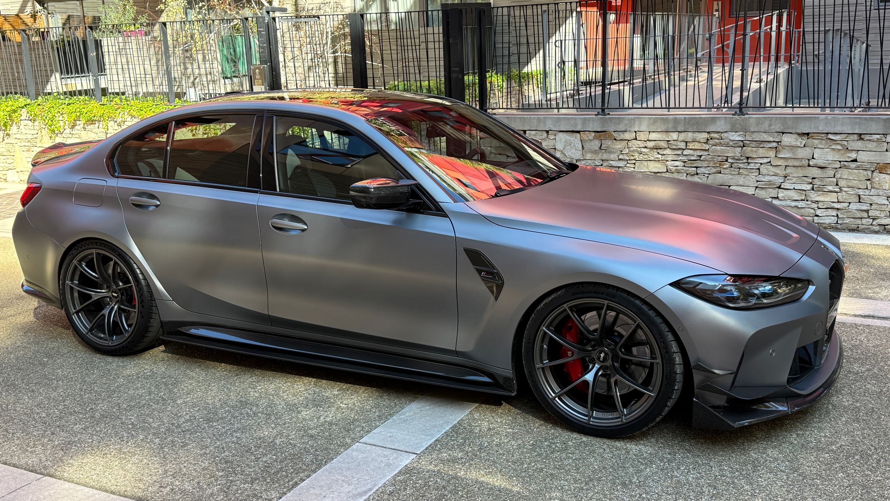 Grey BMW G80 M3 with 20" VS-5RS Apex wheels in Anthracite