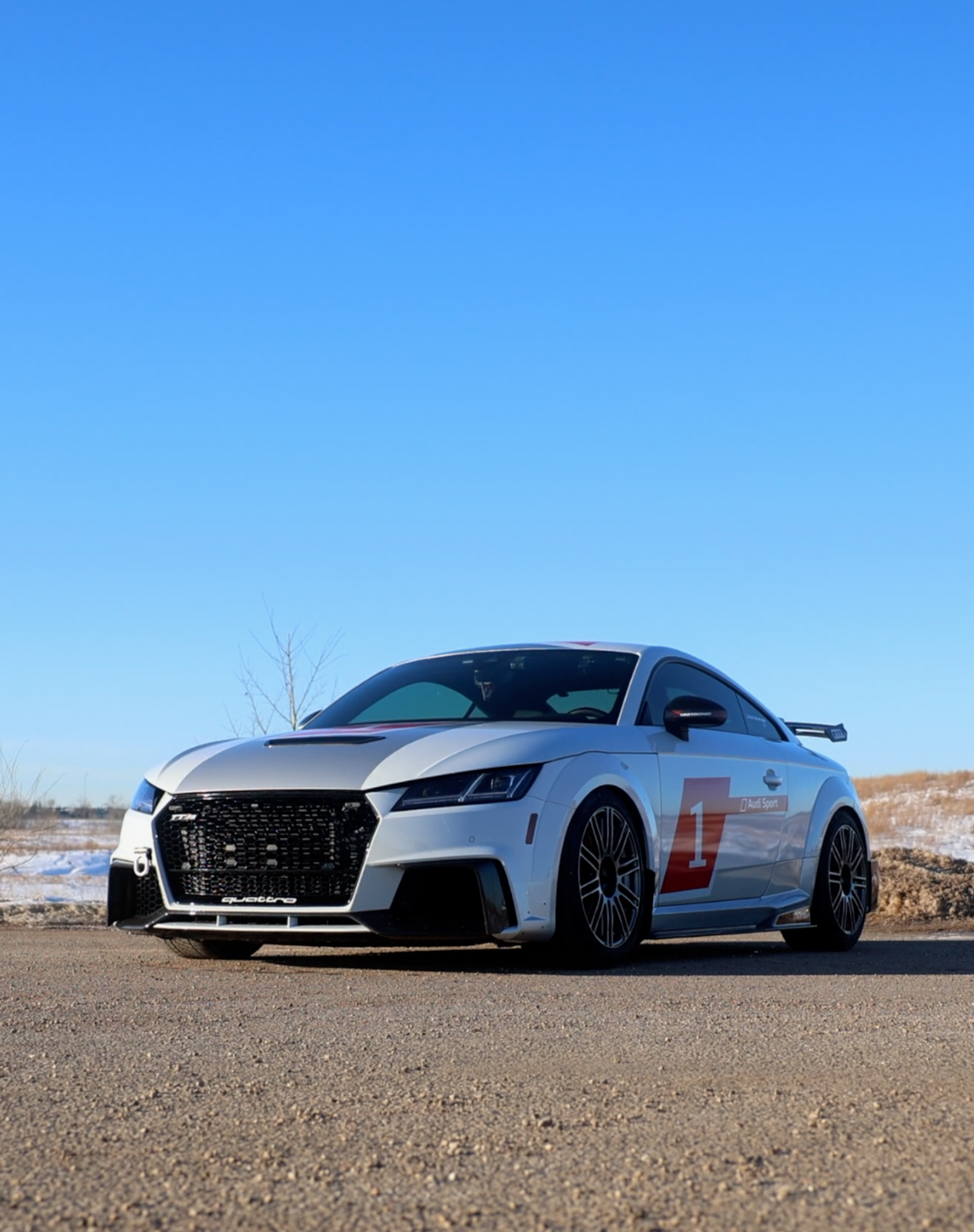 Race Livery Audi FV/8S TT RS with 18" TC-10RT Apex wheels in Anthracite