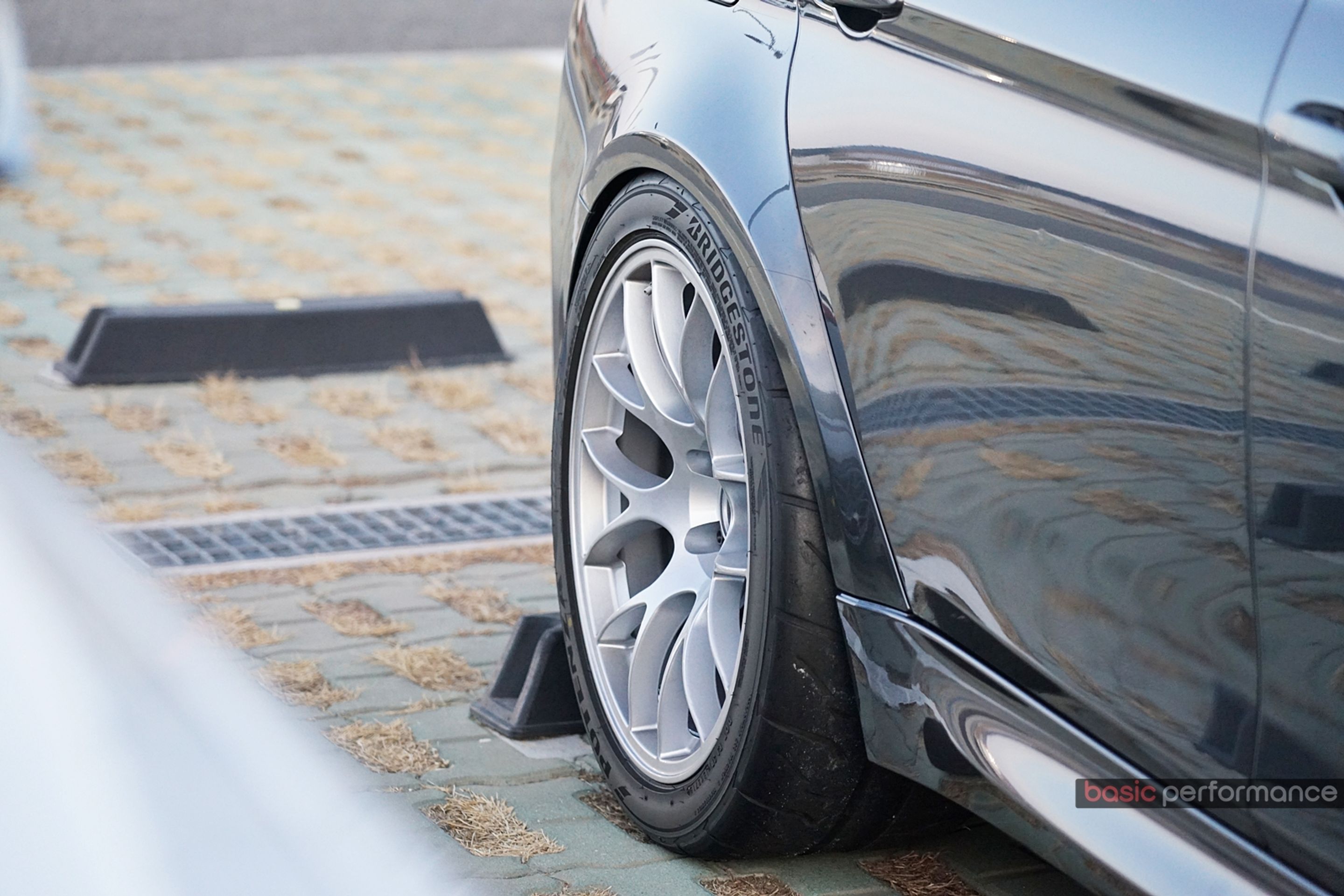 Grey BMW F80 M3 with 19" EC-7 Apex wheels in Race Silver