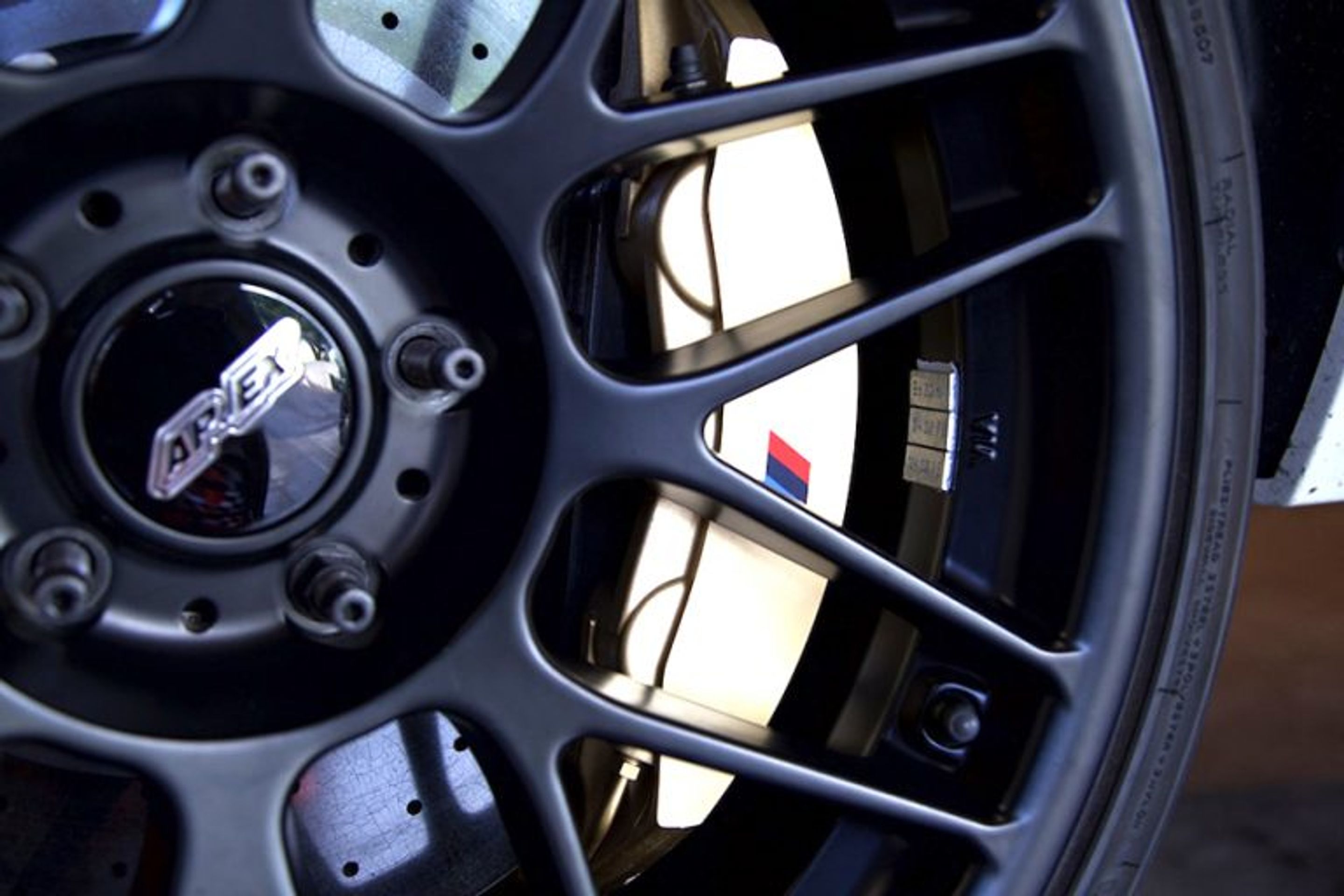 White BMW F80 M3 with 19" ARC-8 Apex wheels in Satin Black