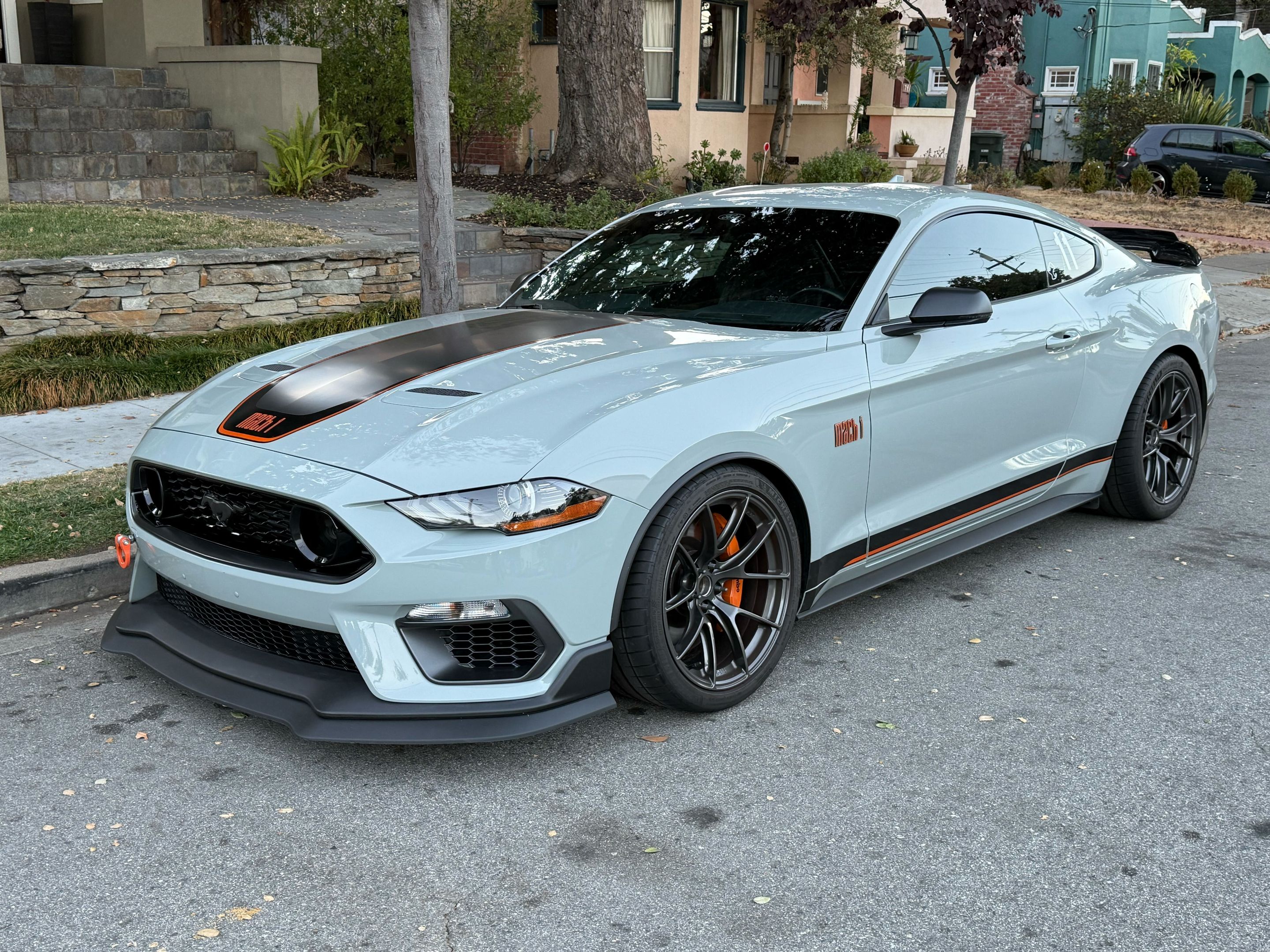 Grey Ford S550 Mustang Mach 1 with 19" VS-5RS Apex wheels in Anthracite