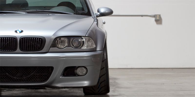 Grey BMW E46 M3 with 17" ARC-8 Apex wheels in Anthracite