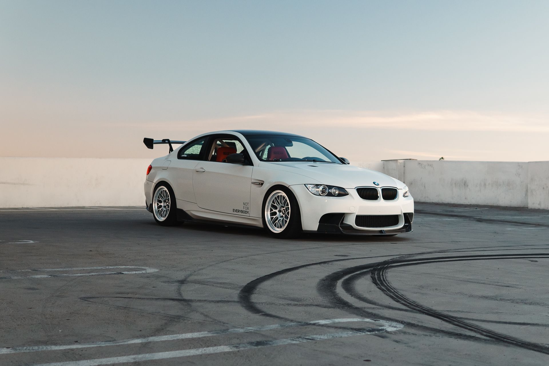 White BMW M3 - ML-10RT in Machined Lip Race Silver