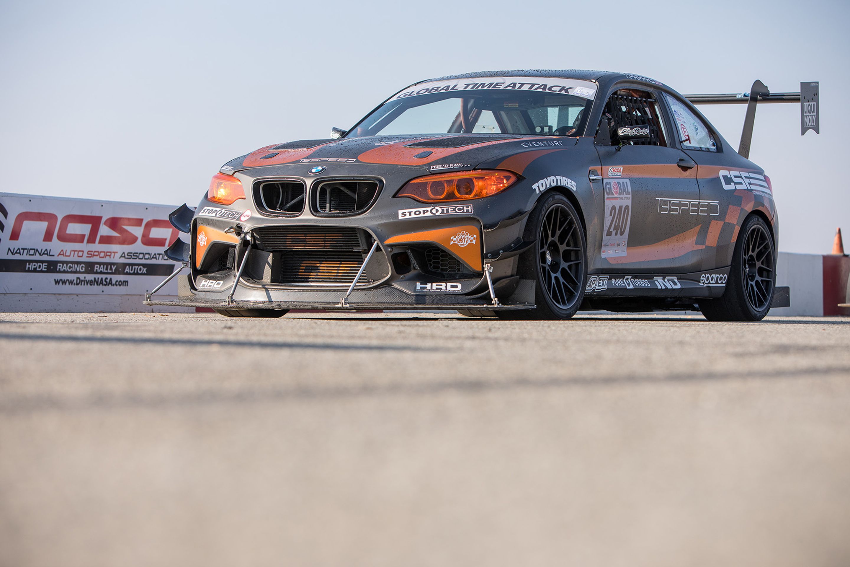 Multicolor BMW F87 M2 with 18" ARC-8R Apex wheels in Satin Black