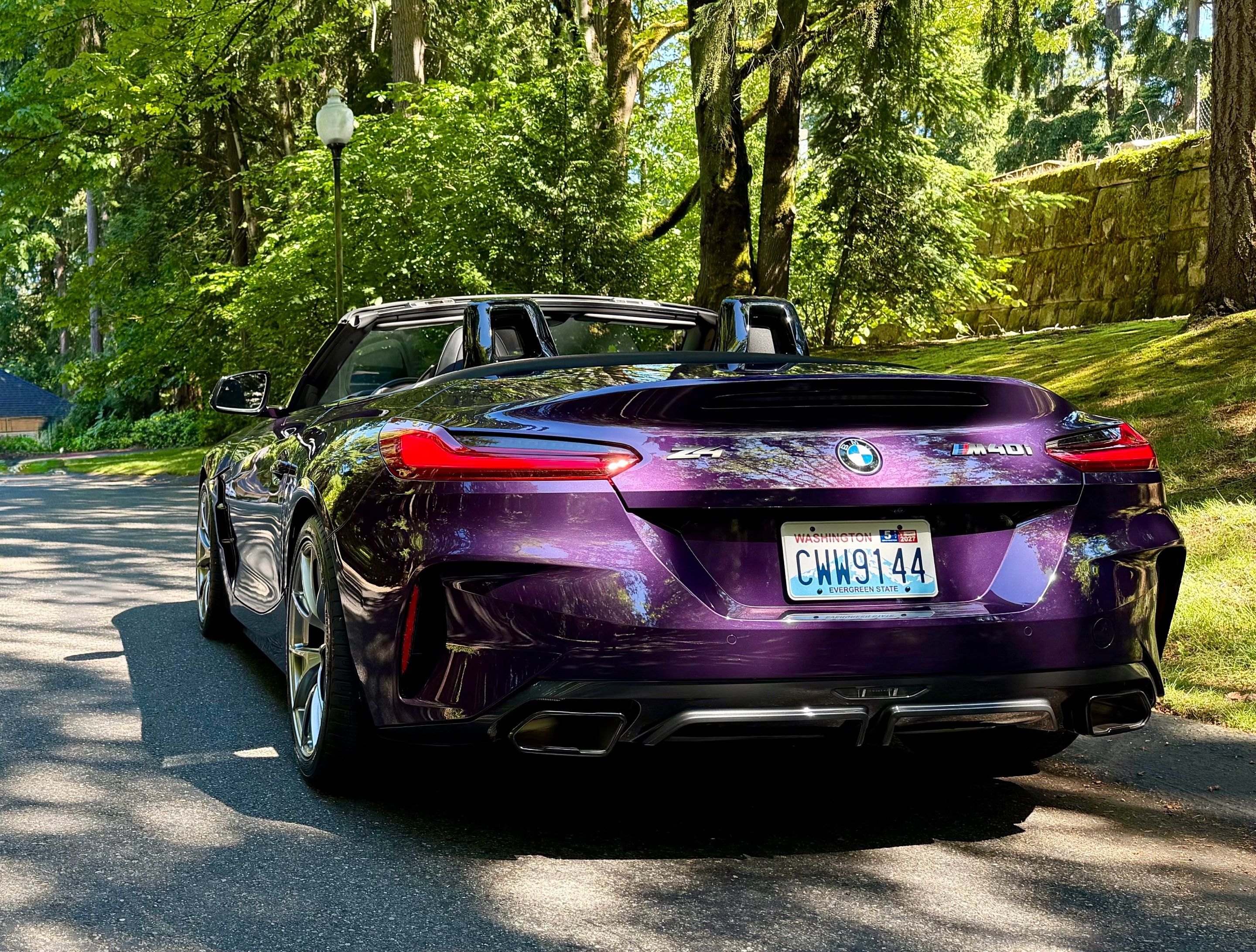 Purple BMW G29 Z4 with 19" VS-5 Apex wheels in Hyper Black