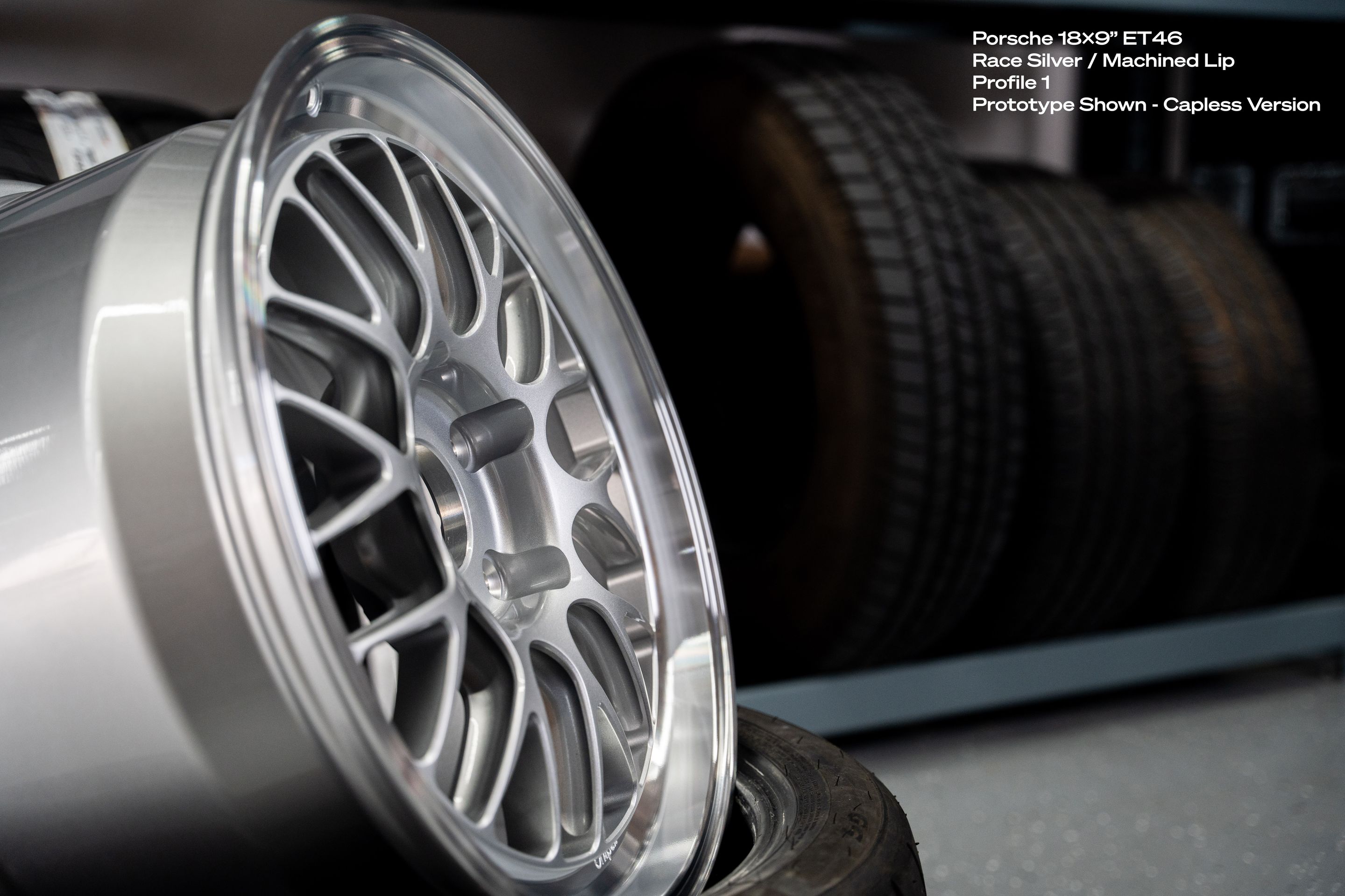 White Porsche 987 Cayman S with 18" ML-10RT Apex wheels in Race Silver