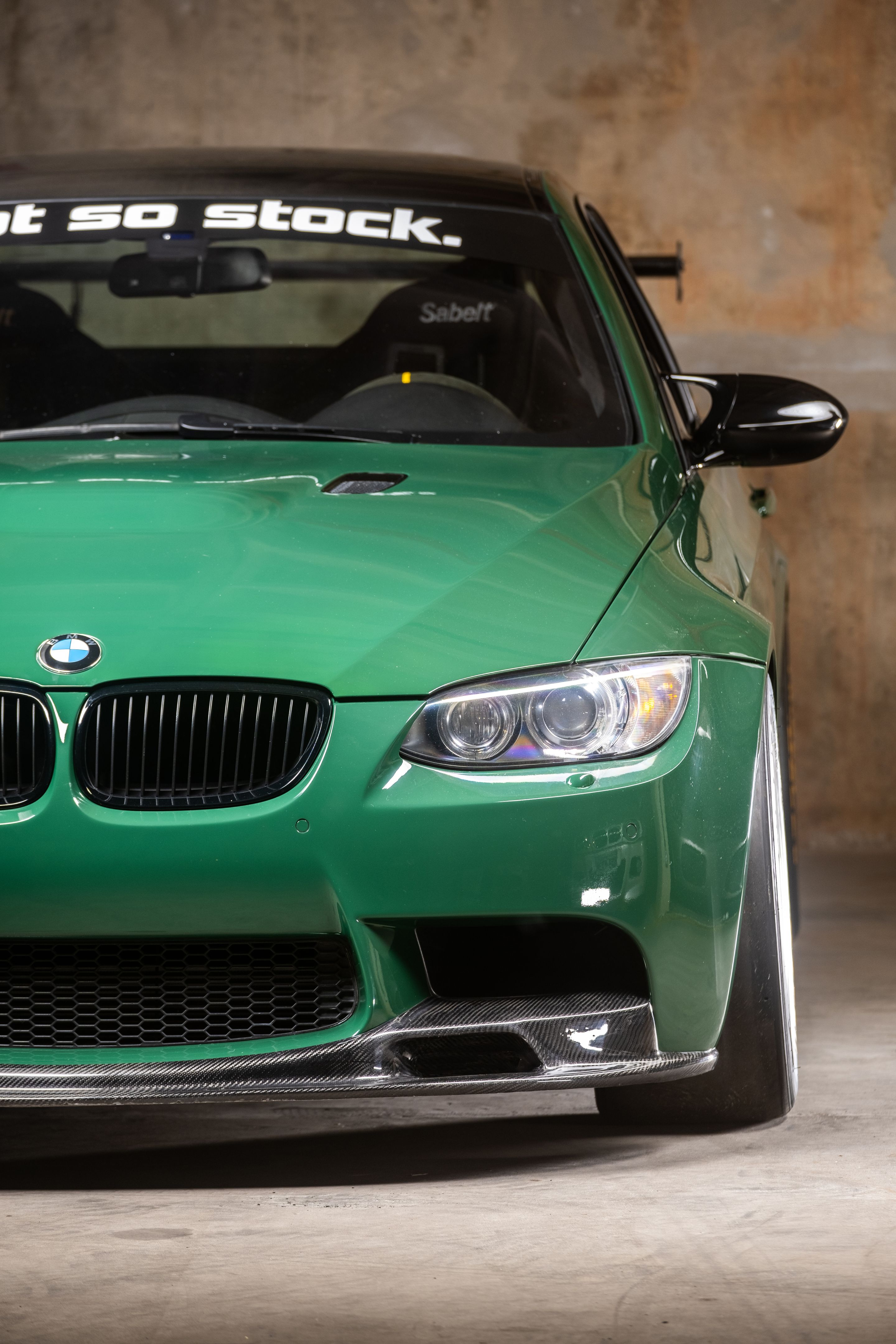 Green BMW E92 Coupe M3 with 18" ARC-8 Apex wheels in Anthracite