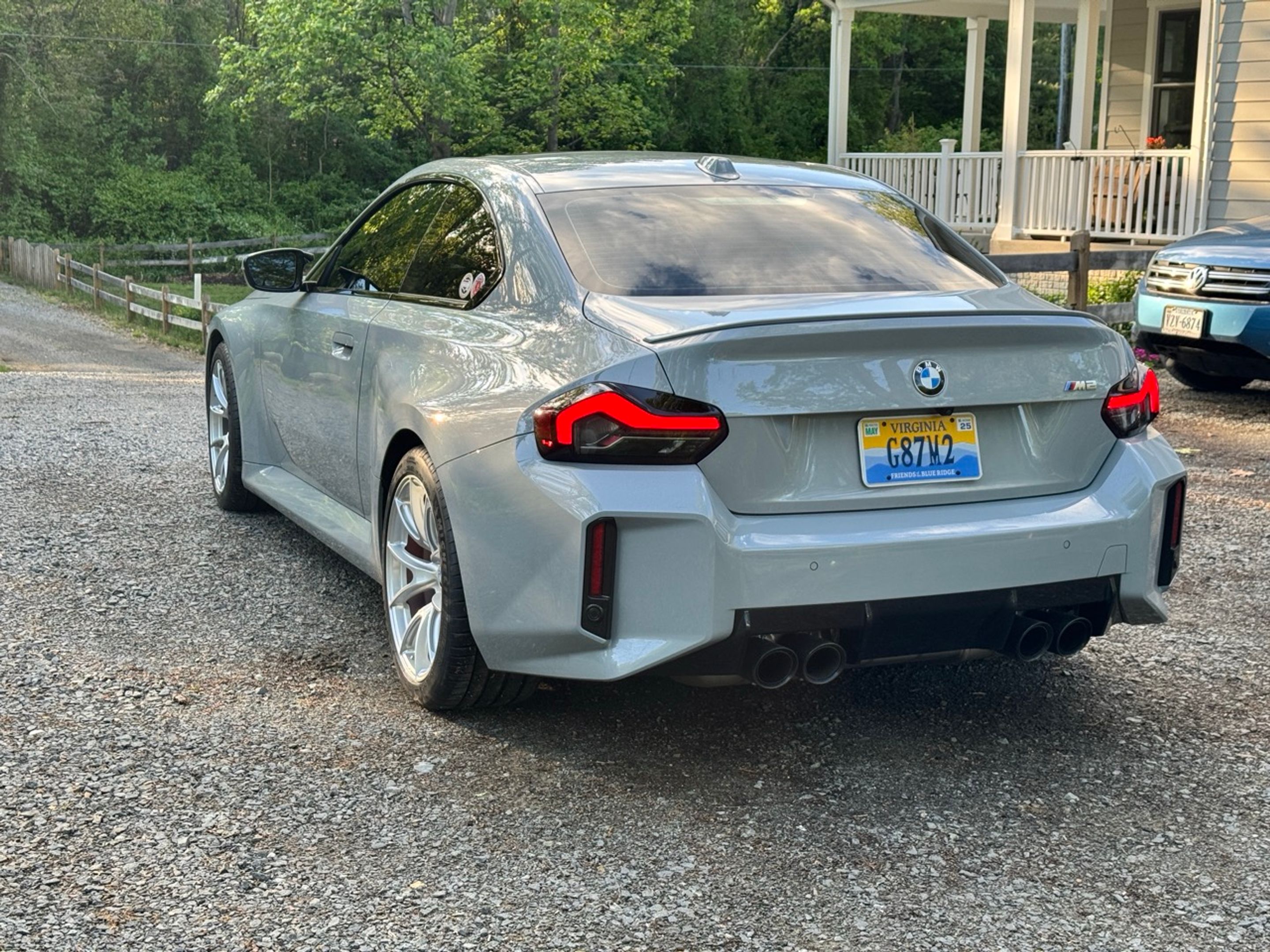 Grey BMW G87 M2 with 19" VS-5 Apex wheels in Race Silver