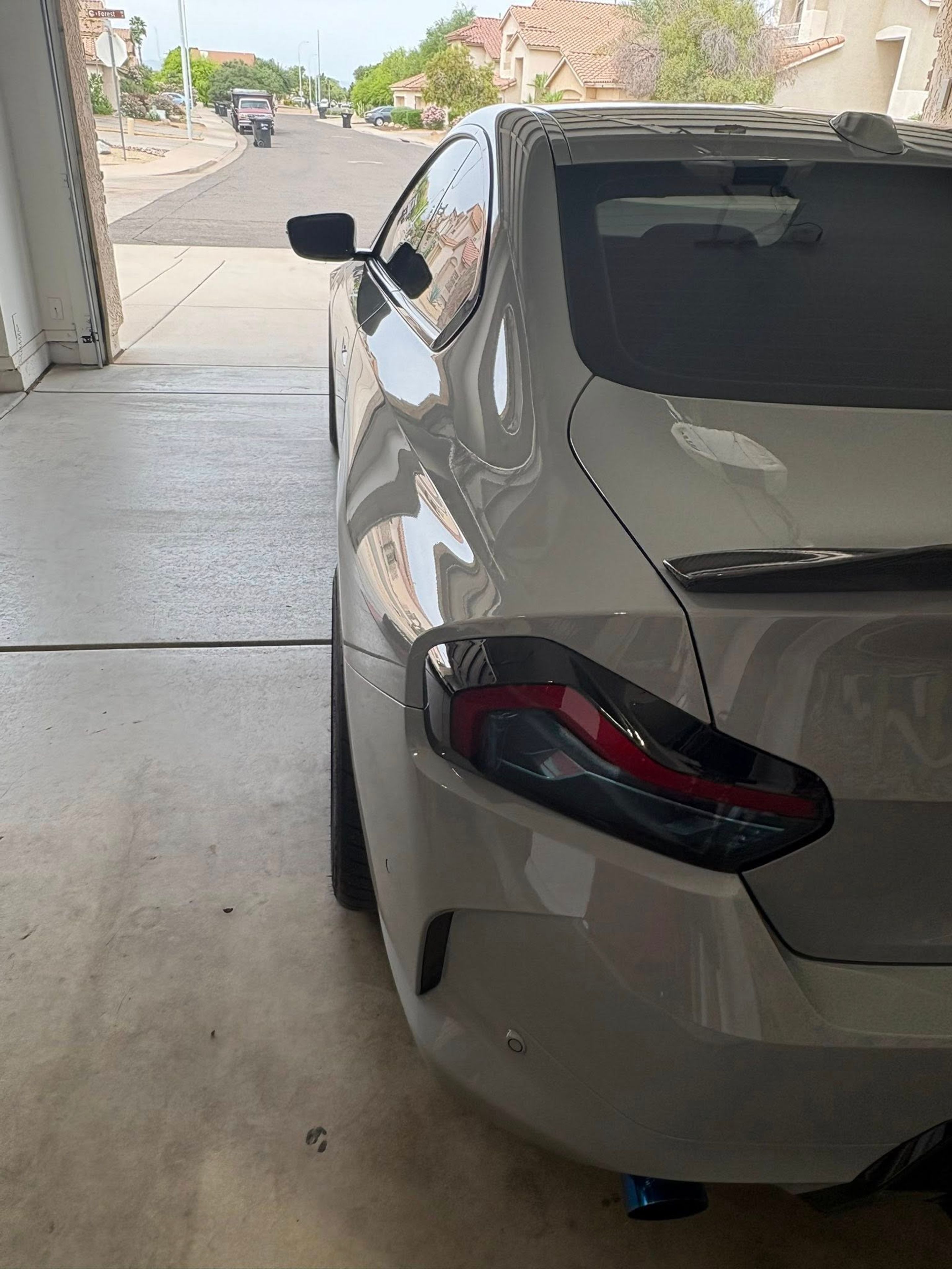 Grey BMW G42 2 Series with 19" VS-5RS Apex wheels in Brushed Clear
