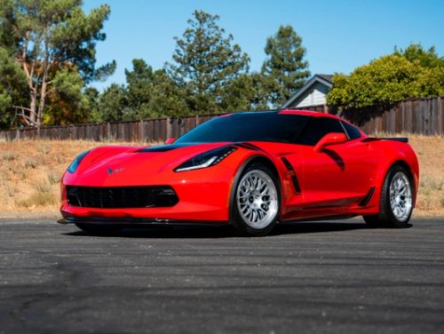 Red Chevrolet Corvette - ML-10RT in Machined Lip Race Silver