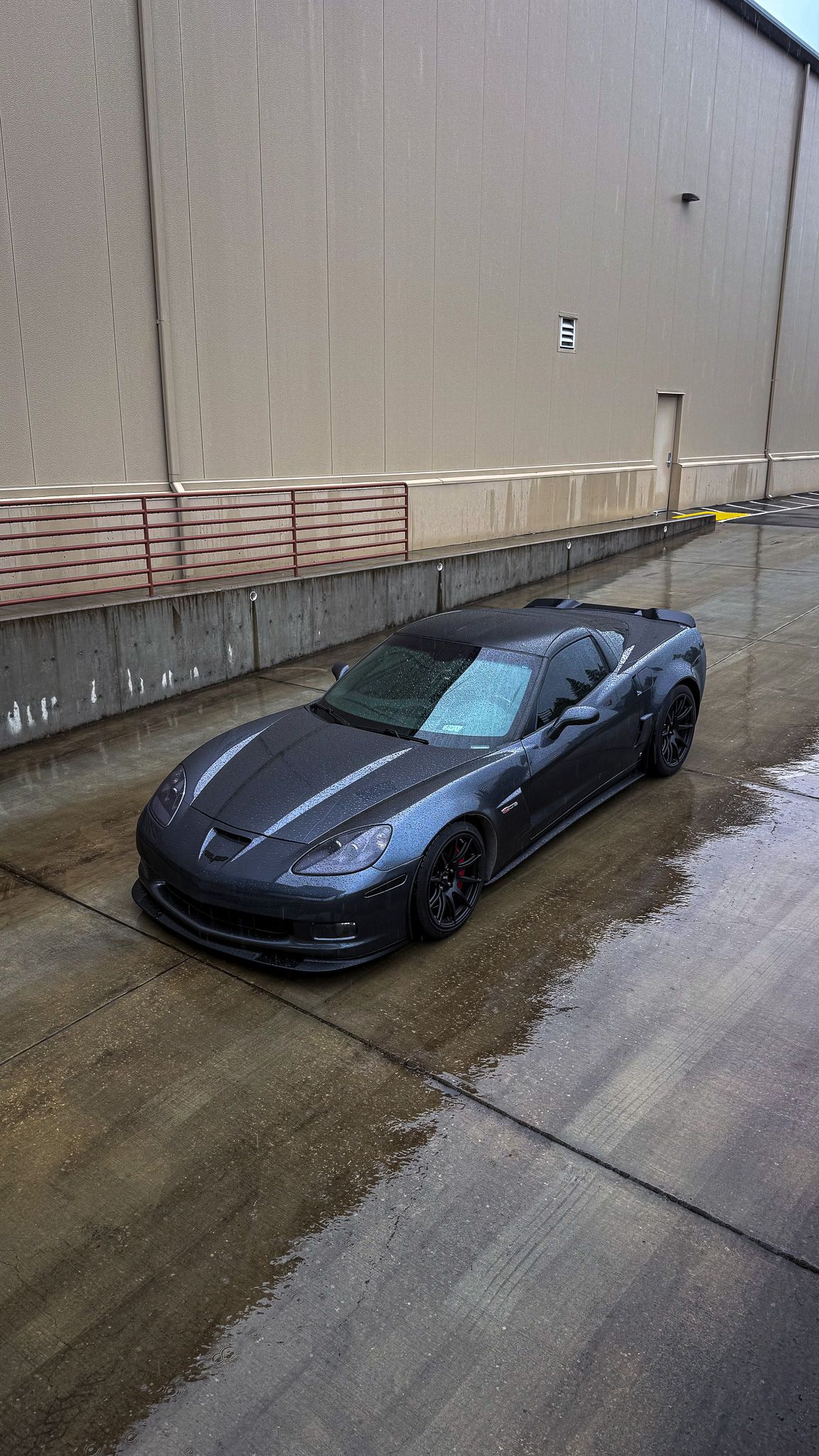 Grey Chevrolet Corvette - SM-10 in Satin Black