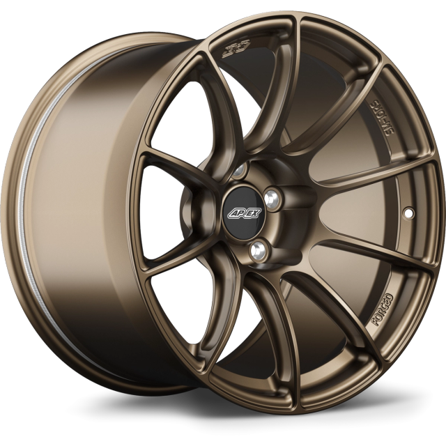 Apex Wheels 18" SM-10RS in Satin Bronze with Gloss Black center cap