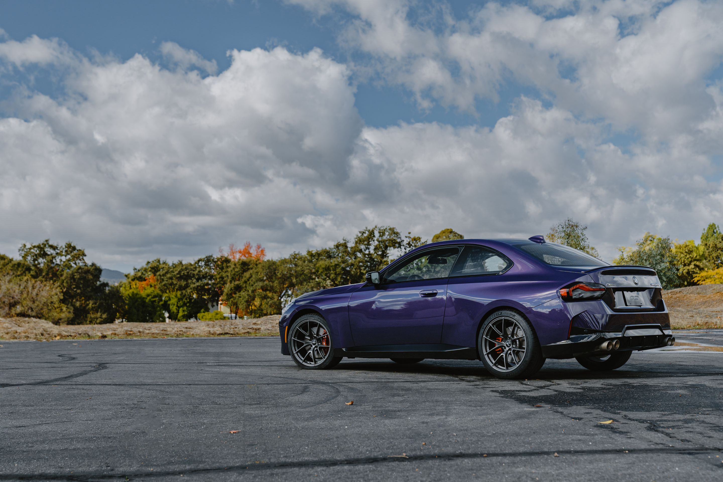 Purple BMW G42 2 Series with 19" VS-5RS Apex wheels in Anthracite