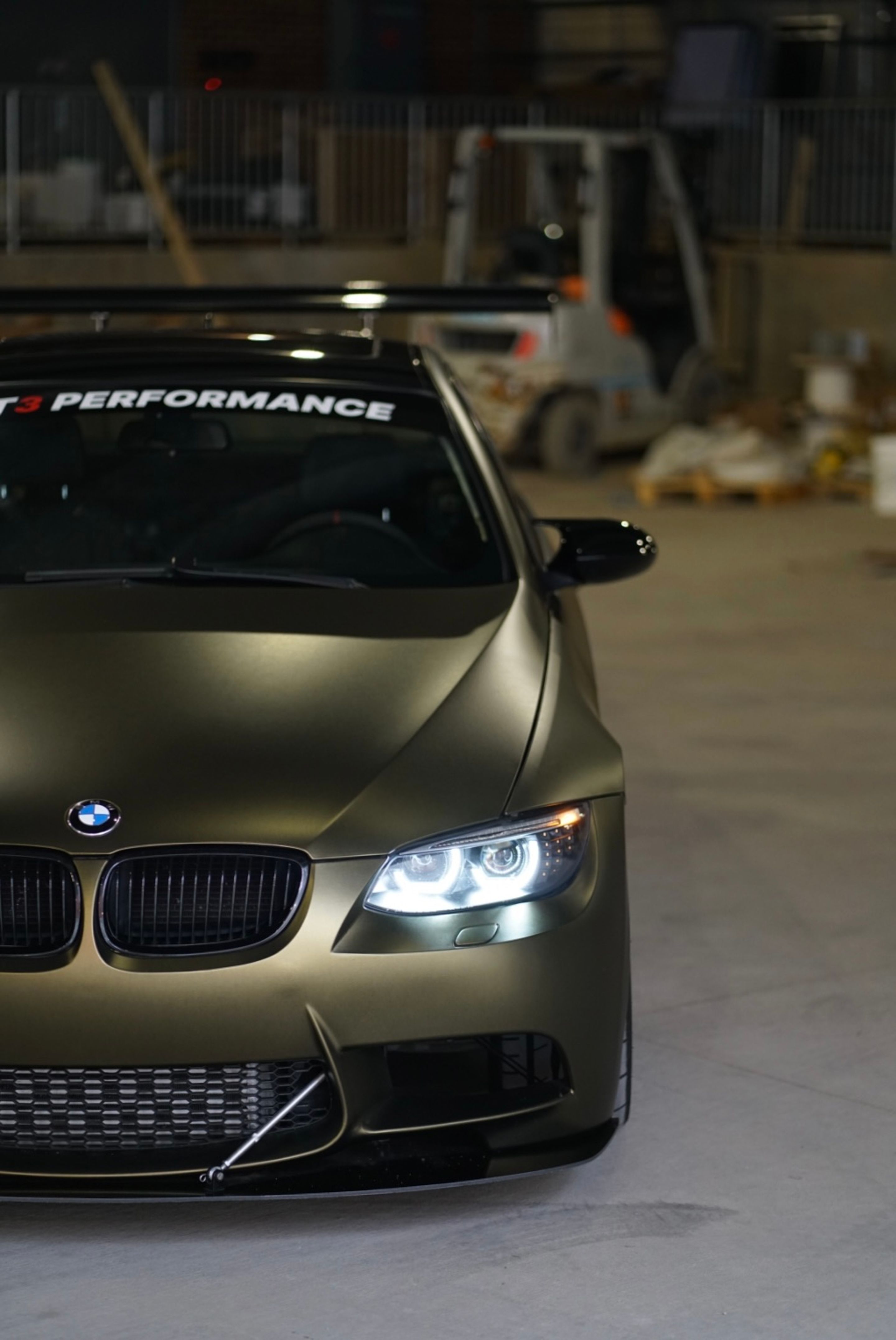 Brown BMW E92 Coupe 3 Series with 18" EC-7 Apex wheels in Race Silver