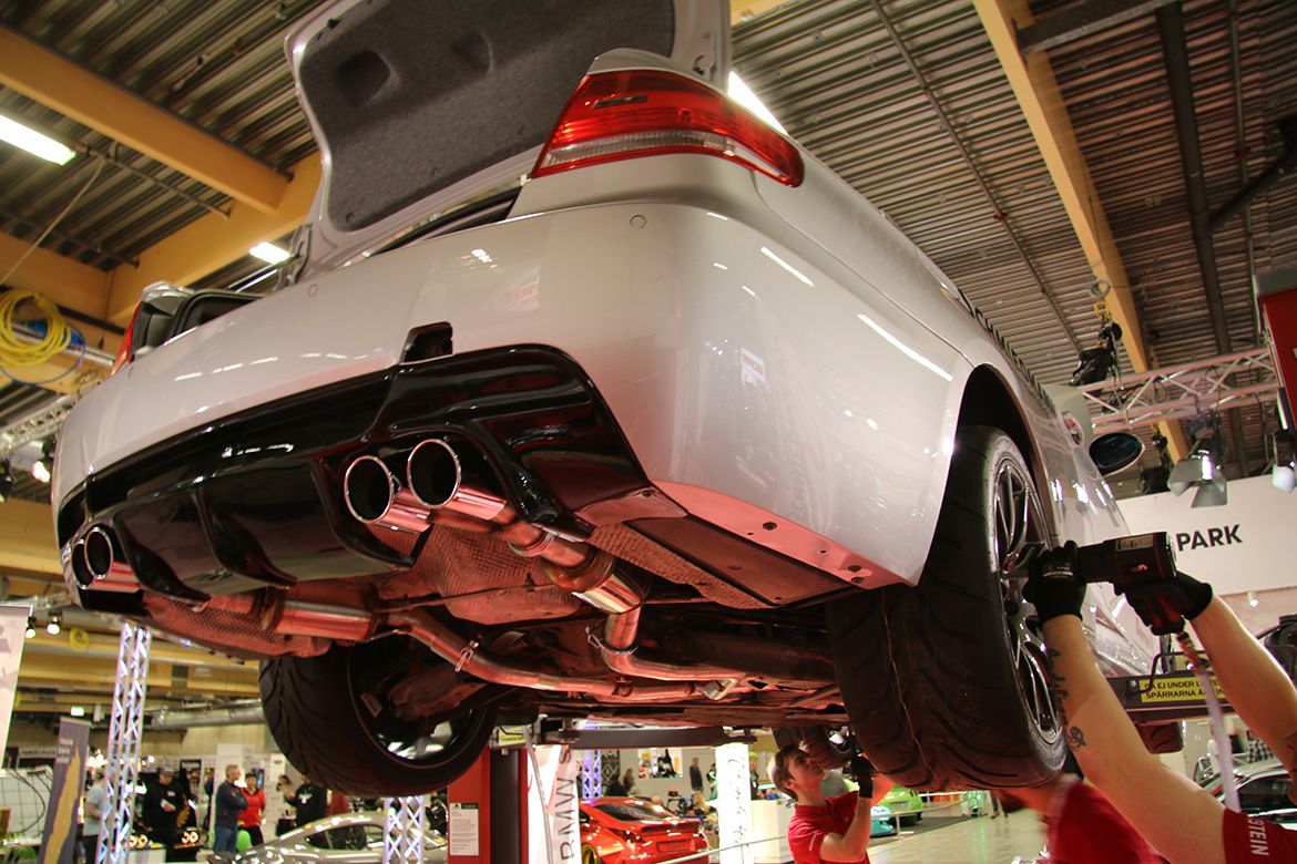 Grey BMW E92 Coupe 3 Series with 18" SM-10 Apex wheels in Anthracite