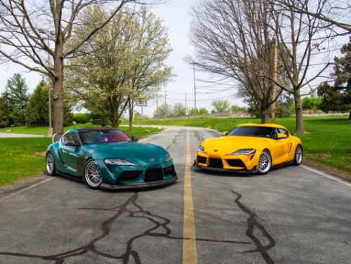 Yellow Toyota Supra - ML-10RT in Machined Lip Race Silver
