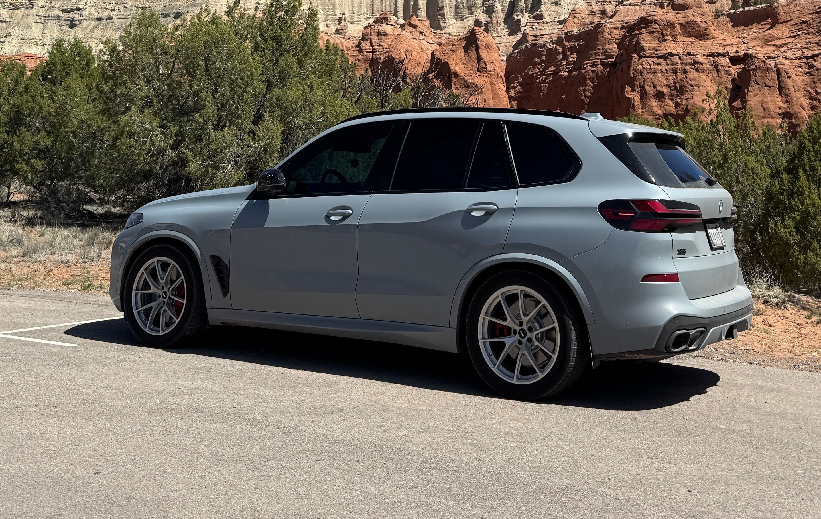 Grey BMW G05 X5 with 20" VS-5RX Apex wheels in Brushed Clear