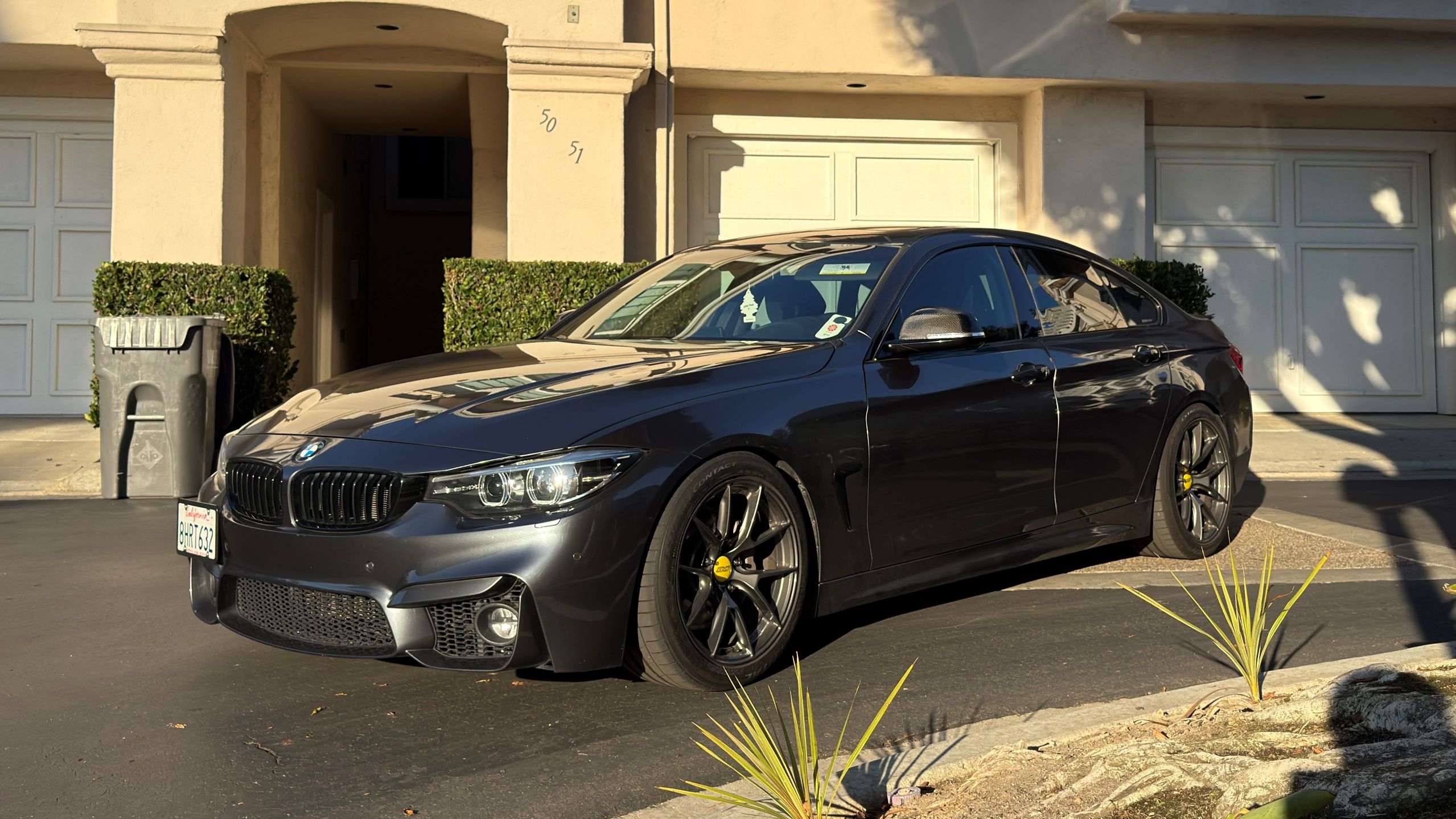 Grey BMW F36 Gran Coupe 4 Series with 18" VS-5RS Apex wheels in Anthracite