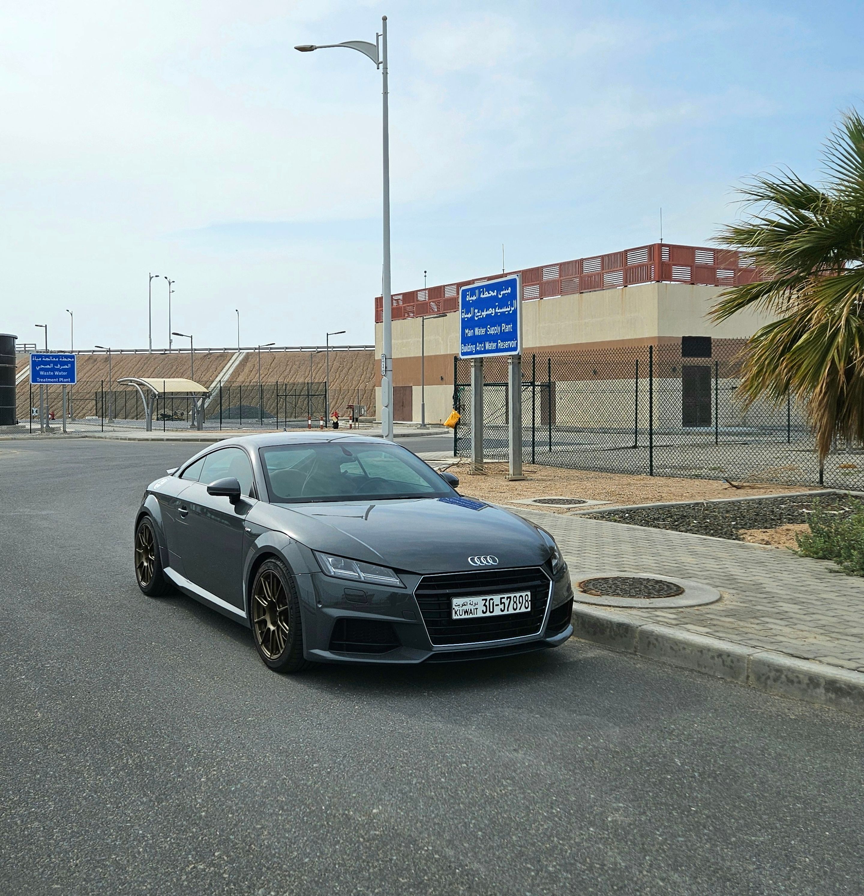 Grey Audi 8S TT with 18" SM-10 Apex wheels in Satin Bronze