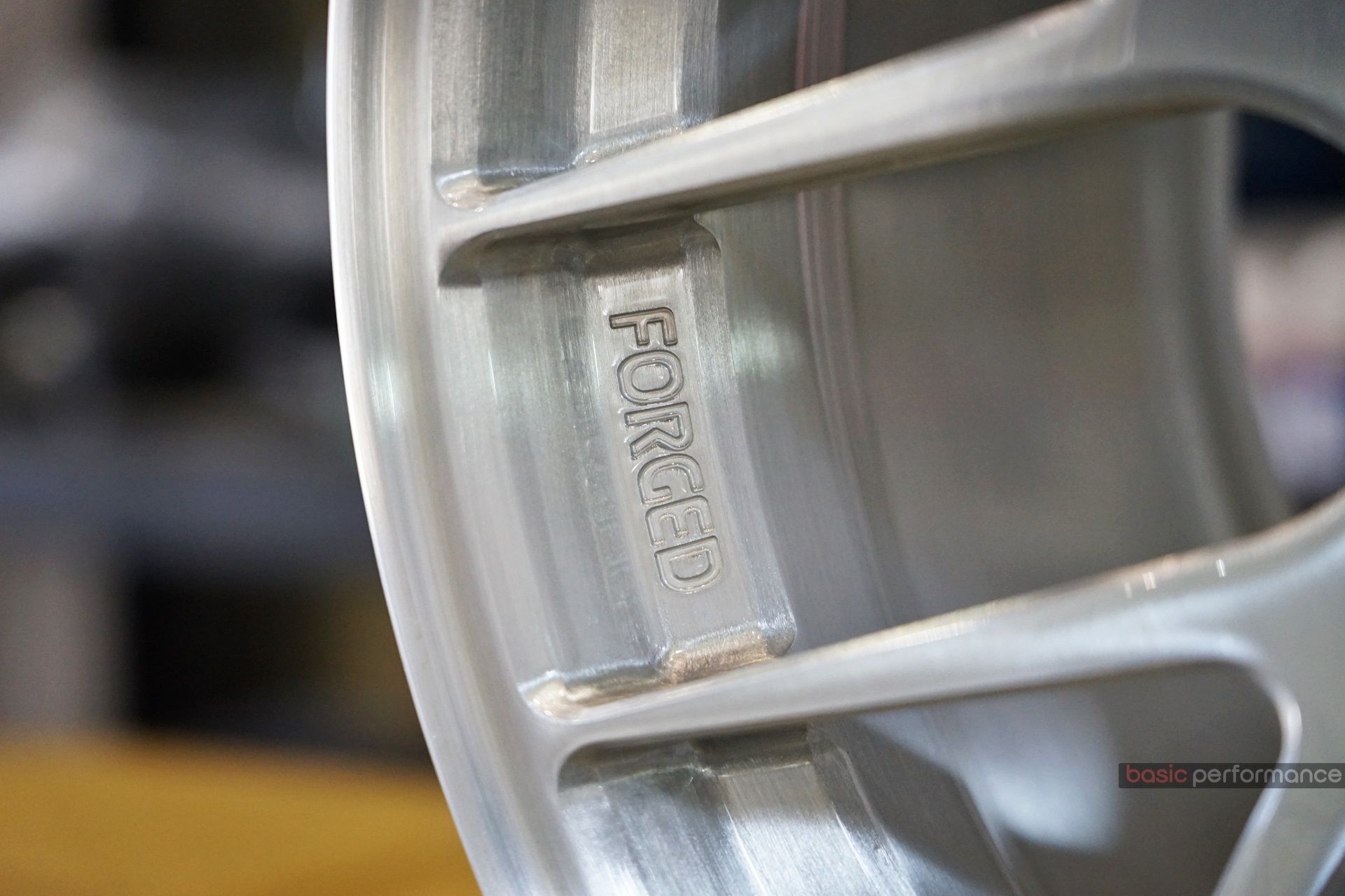 Blue BMW F80 M3 with 18" EC-7R Apex wheels in Brushed Clear