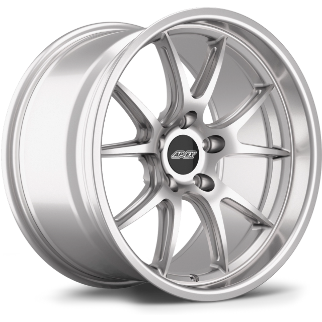 Apex Wheels 18" FL-5 in Race Silver with Gloss Black center cap