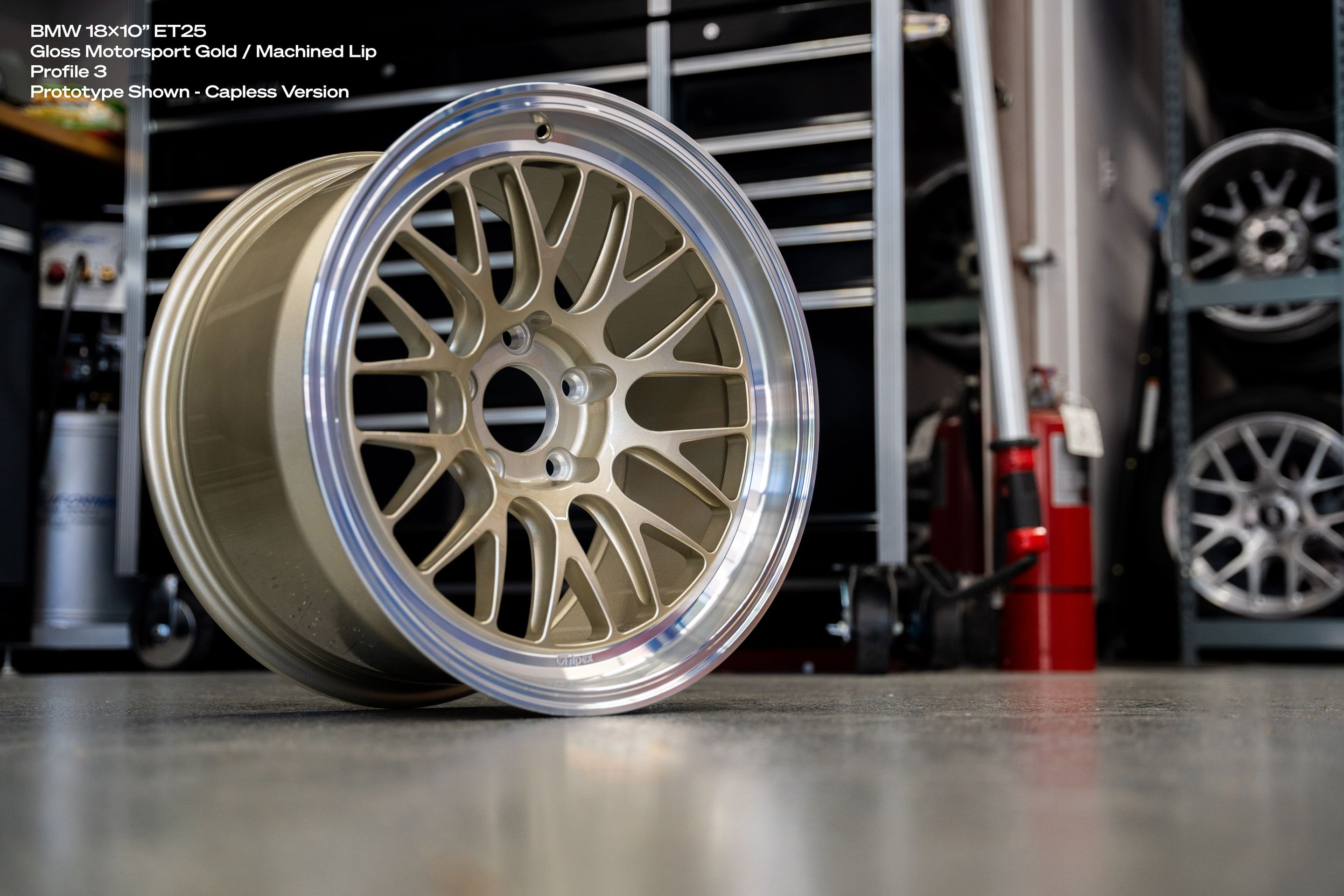 White BMW E92 Coupe M3 with 18" ML-10RT Apex wheels in Motorsport Gold