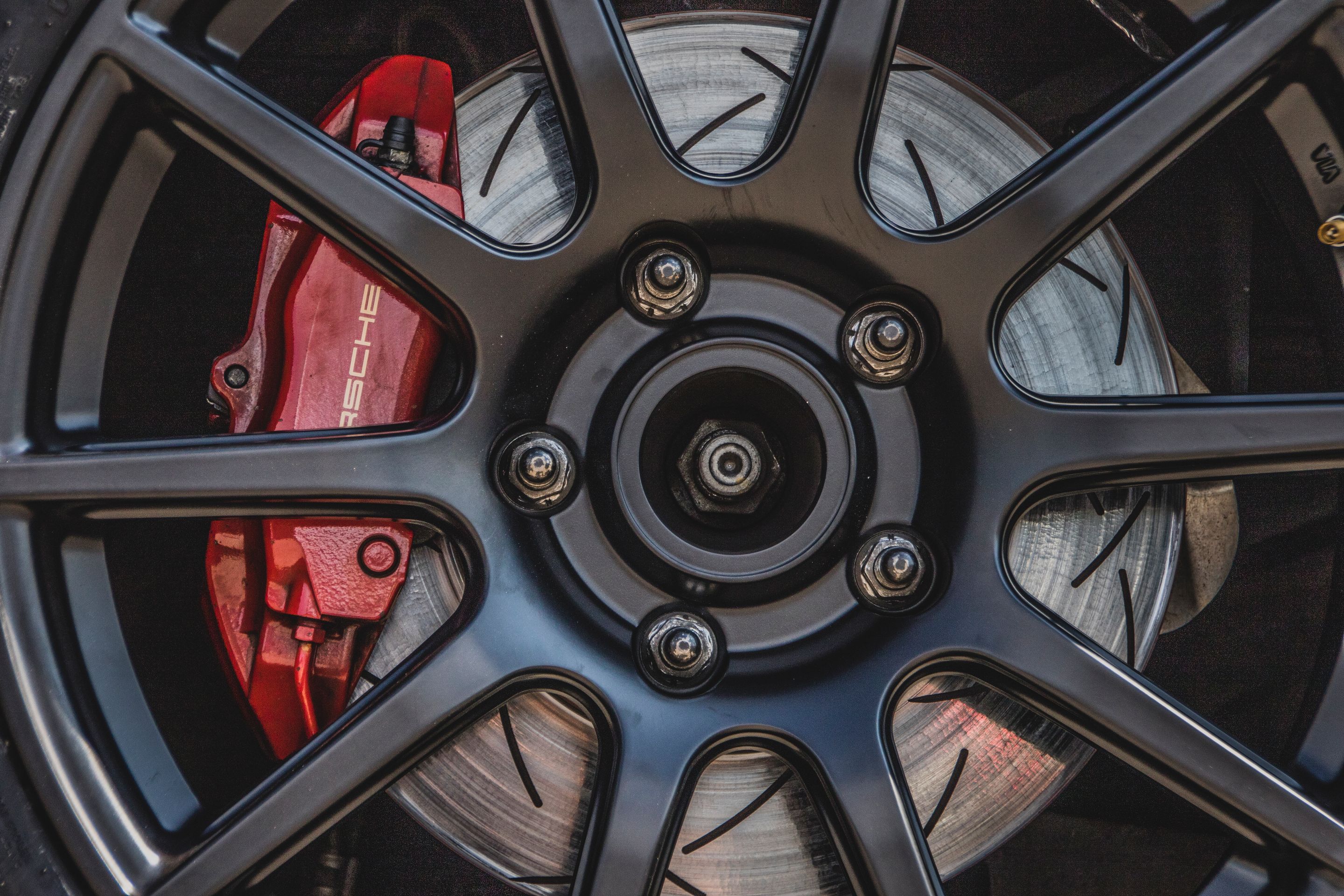 Black Porsche 987 Spec Cayman (SPC) with 18" SM-10 Apex wheels in Satin Black