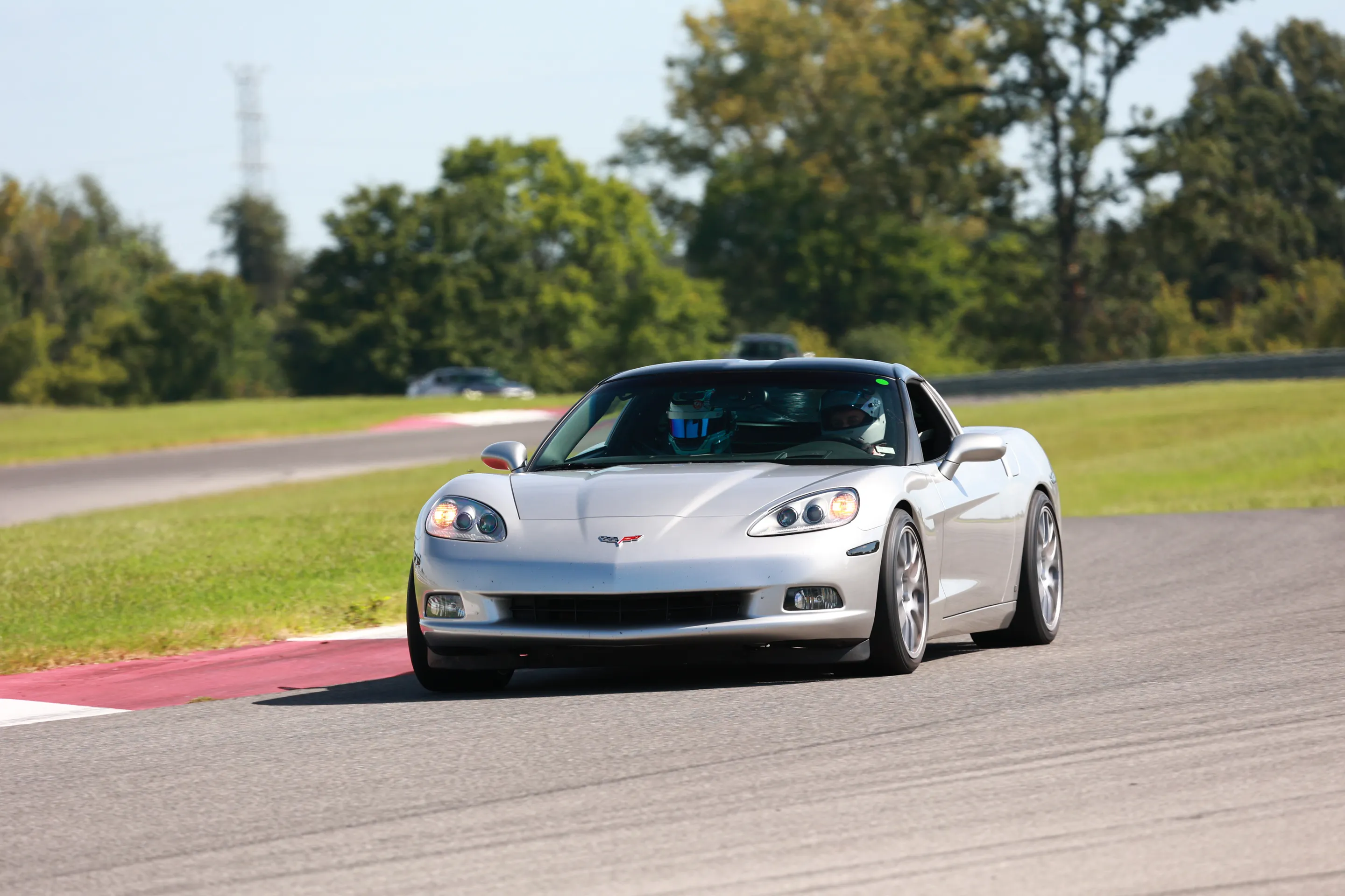Silver Chevrolet C6 Corvette Base/Z51 with 18" EC-7 Apex wheels in Race Silver