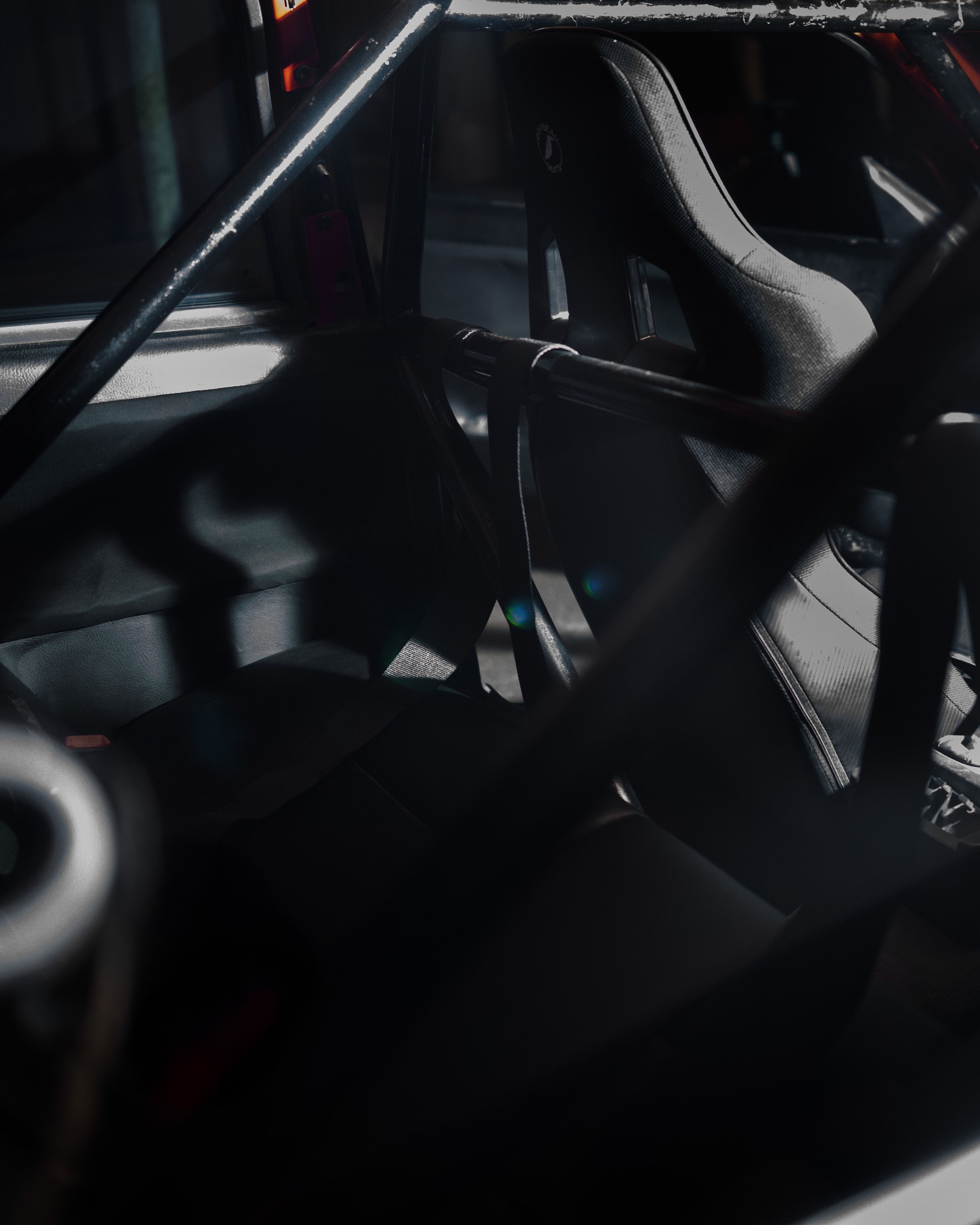 Red BMW E36 3 Series with 17" ARC-8 Apex wheels in Hyper Black