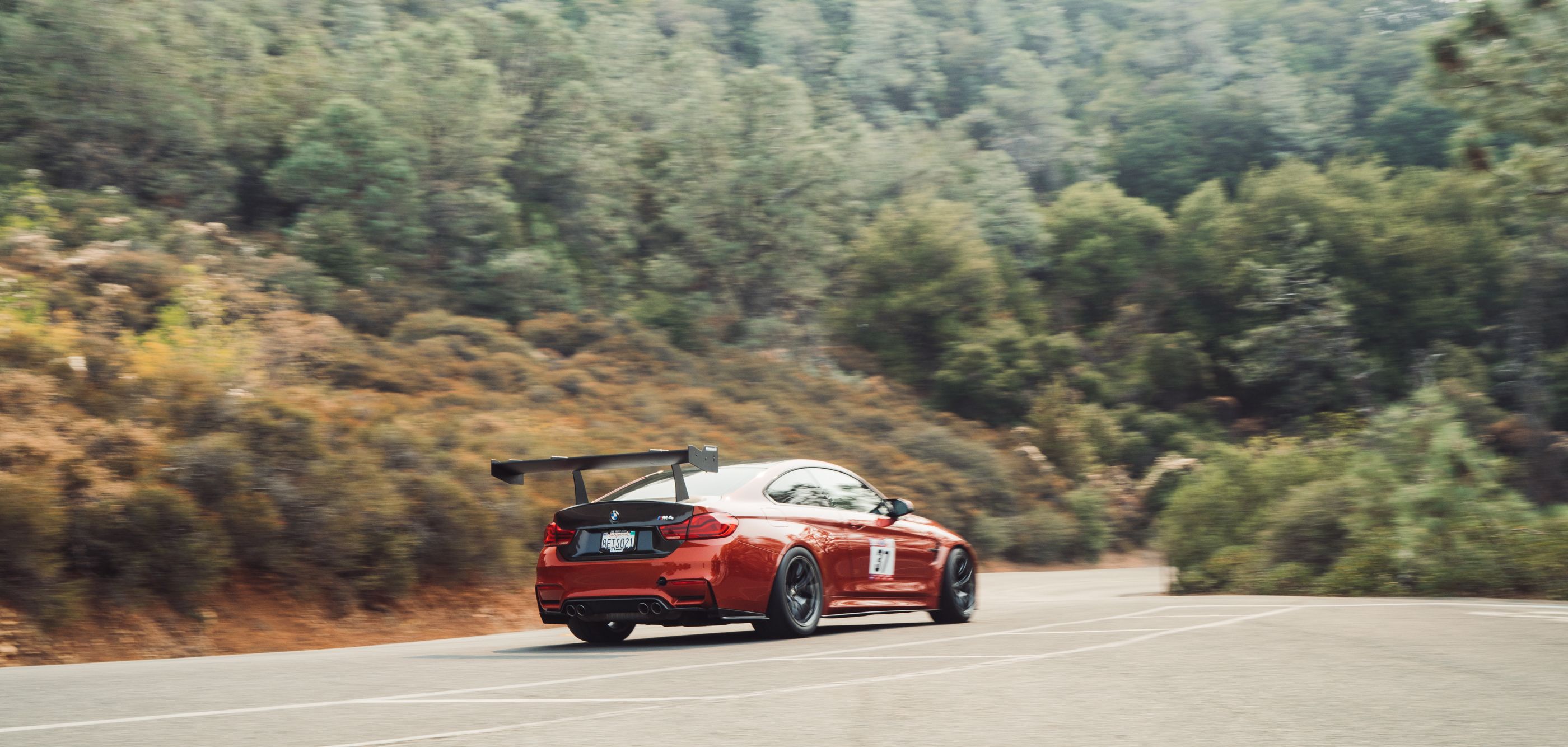 Orange BMW F82 Coupe M4 with 18" VS-5RS Apex wheels in Anthracite