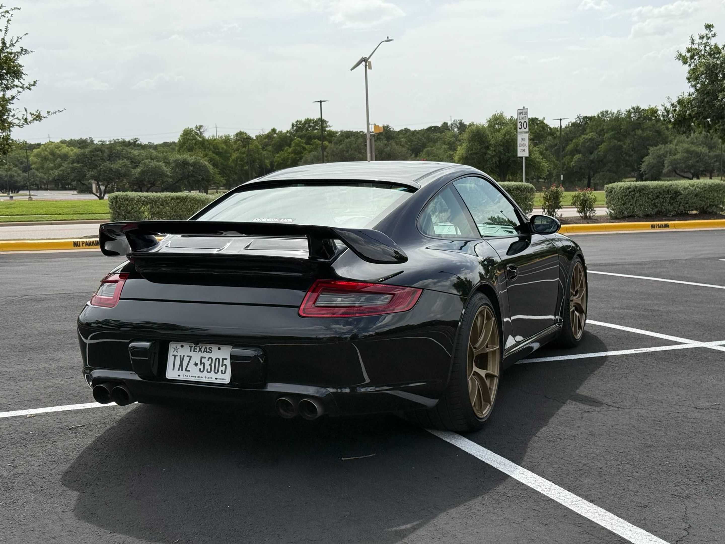 Black Porsche 911 997 Carrera S with 19" VS-5RS Apex wheels in Custom Finish