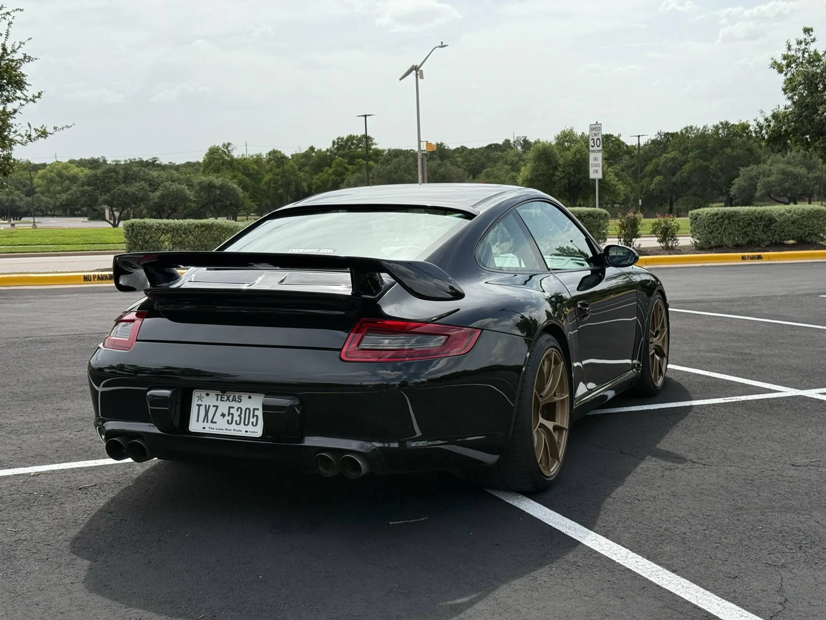 Black Porsche 911 997 Carrera S with 19" VS-5RS Apex wheels in Custom Finish