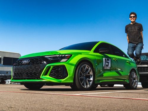 Green Audi RS 3 - VS-5RS in Brushed Clear