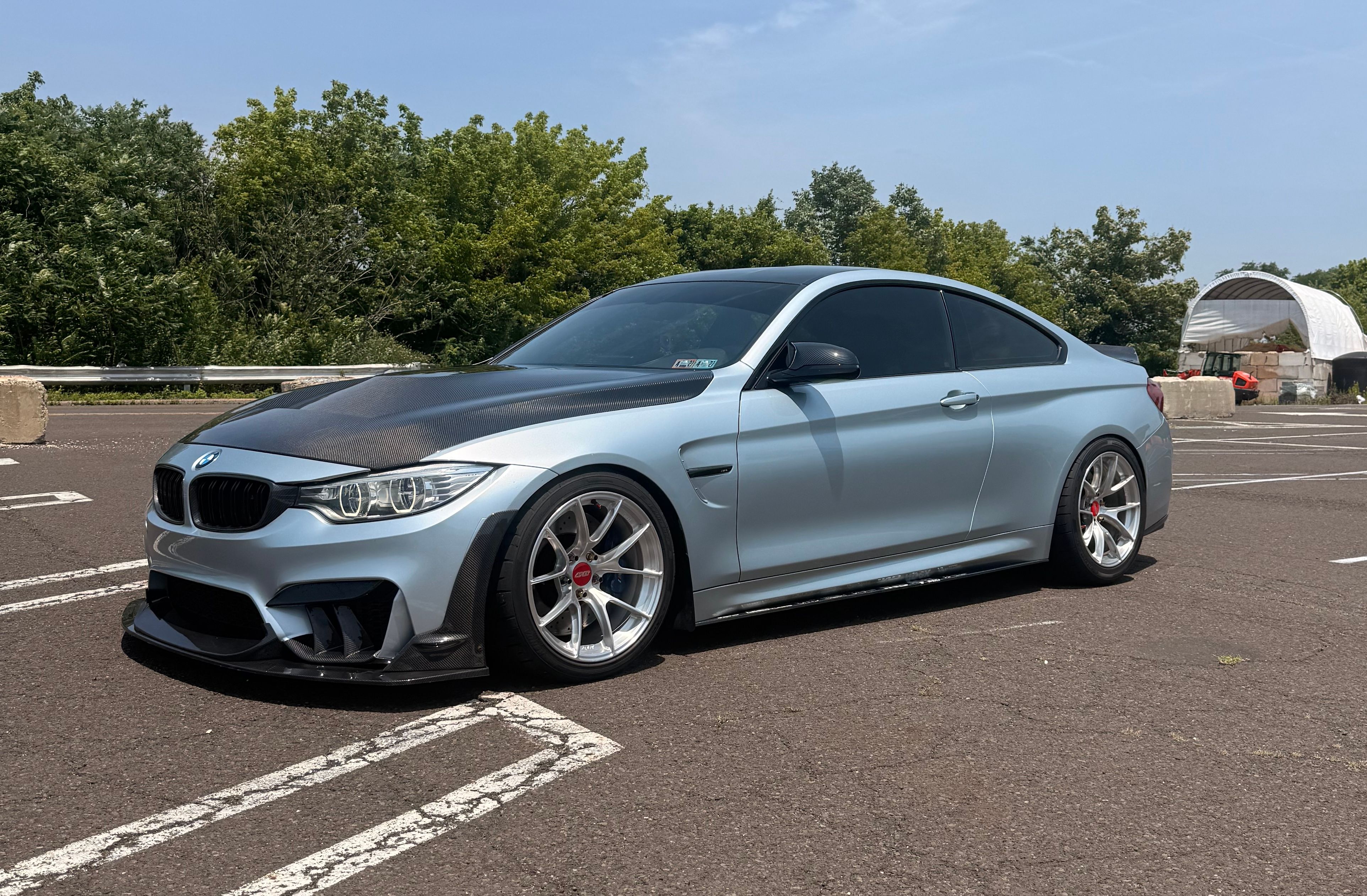 Silver BMW M4 - VS-5RS in Brushed Clear