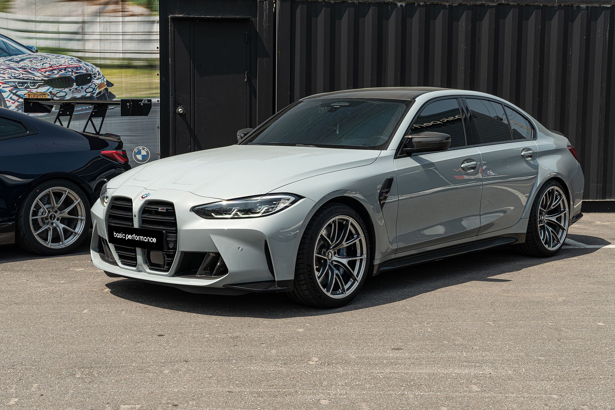 Grey BMW G80 M3 with 19"/20" VS-5RS Apex wheels in Anthracite