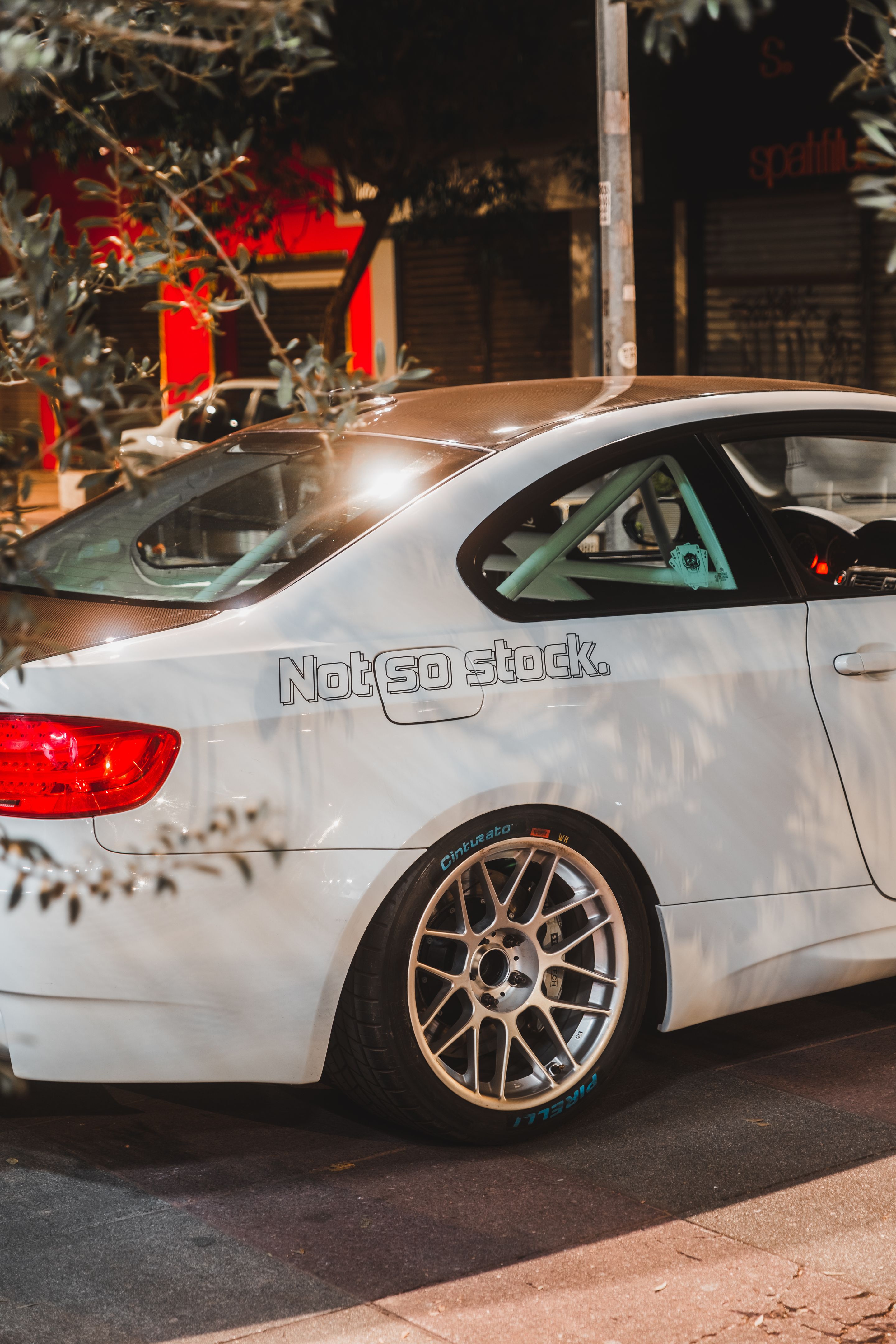 White BMW E92 Coupe M3 with 18" ARC-8 Apex wheels in Hyper Silver