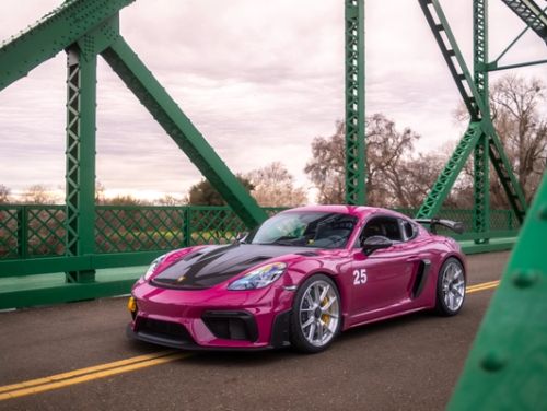 Pink Porsche Cayman - VS-5RS in Brushed Clear