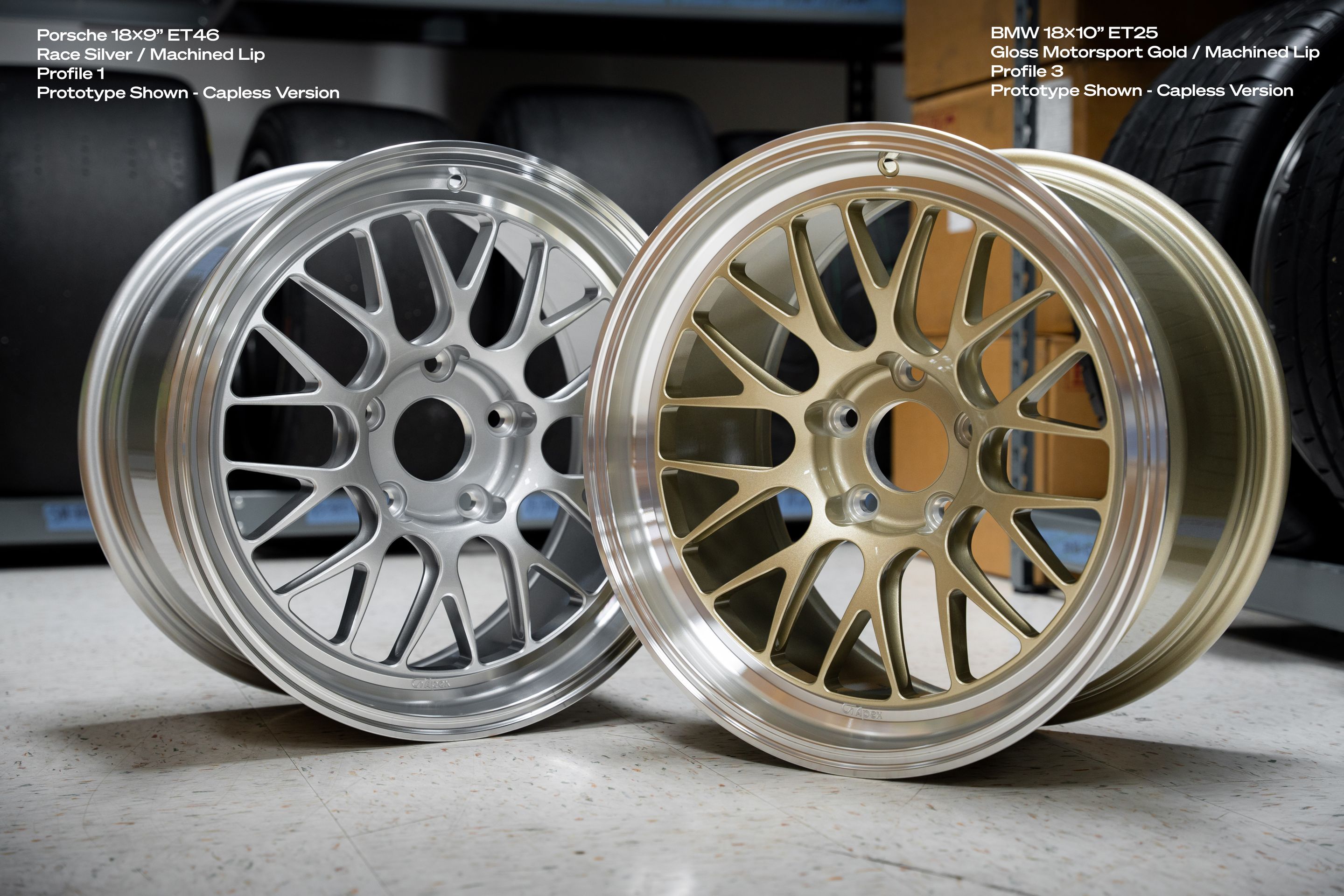 White BMW E92 Coupe M3 with 18" ML-10RT Apex wheels in Motorsport Gold