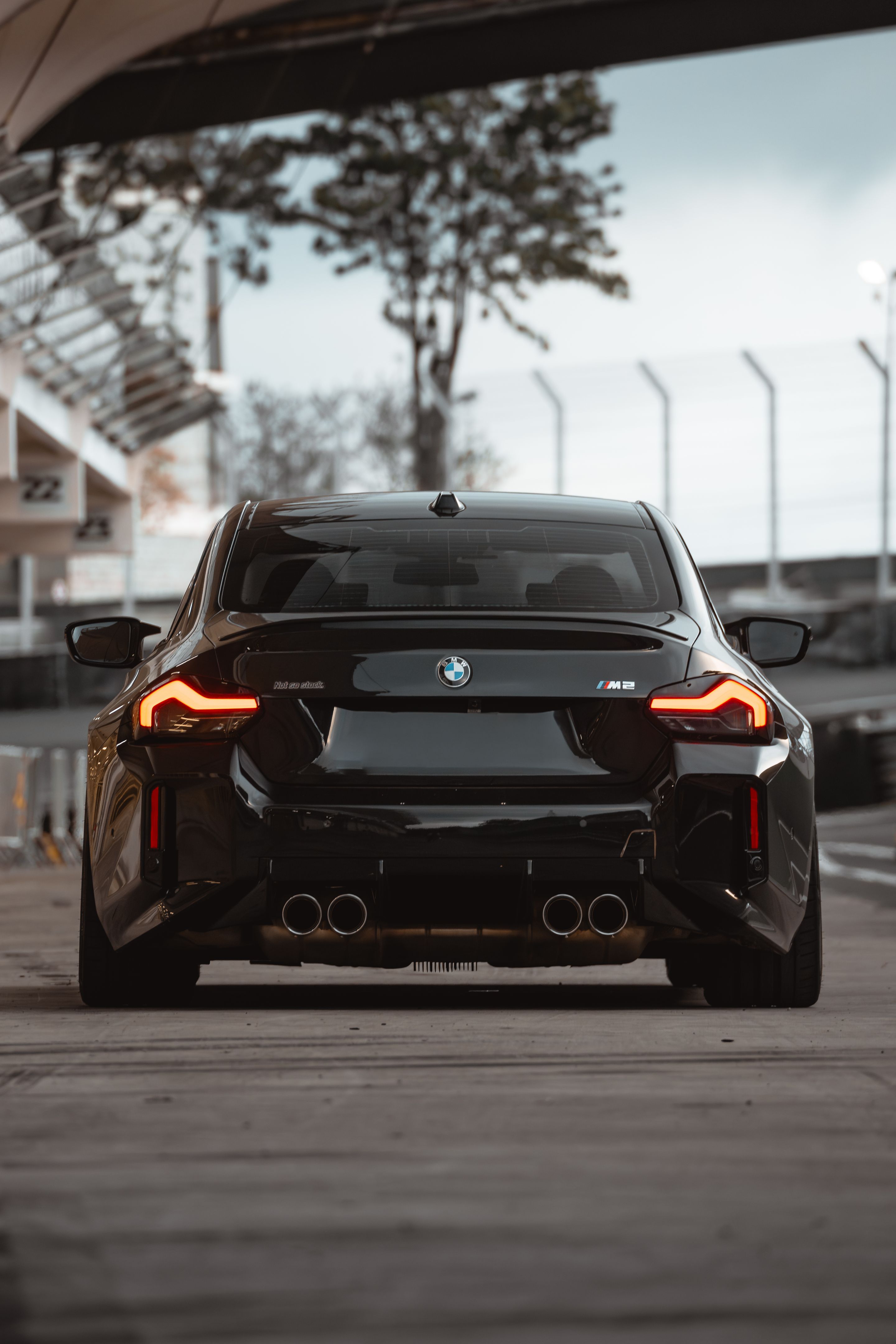 Black BMW G87 M2 with 19" VS-5RS Apex wheels in Satin Black