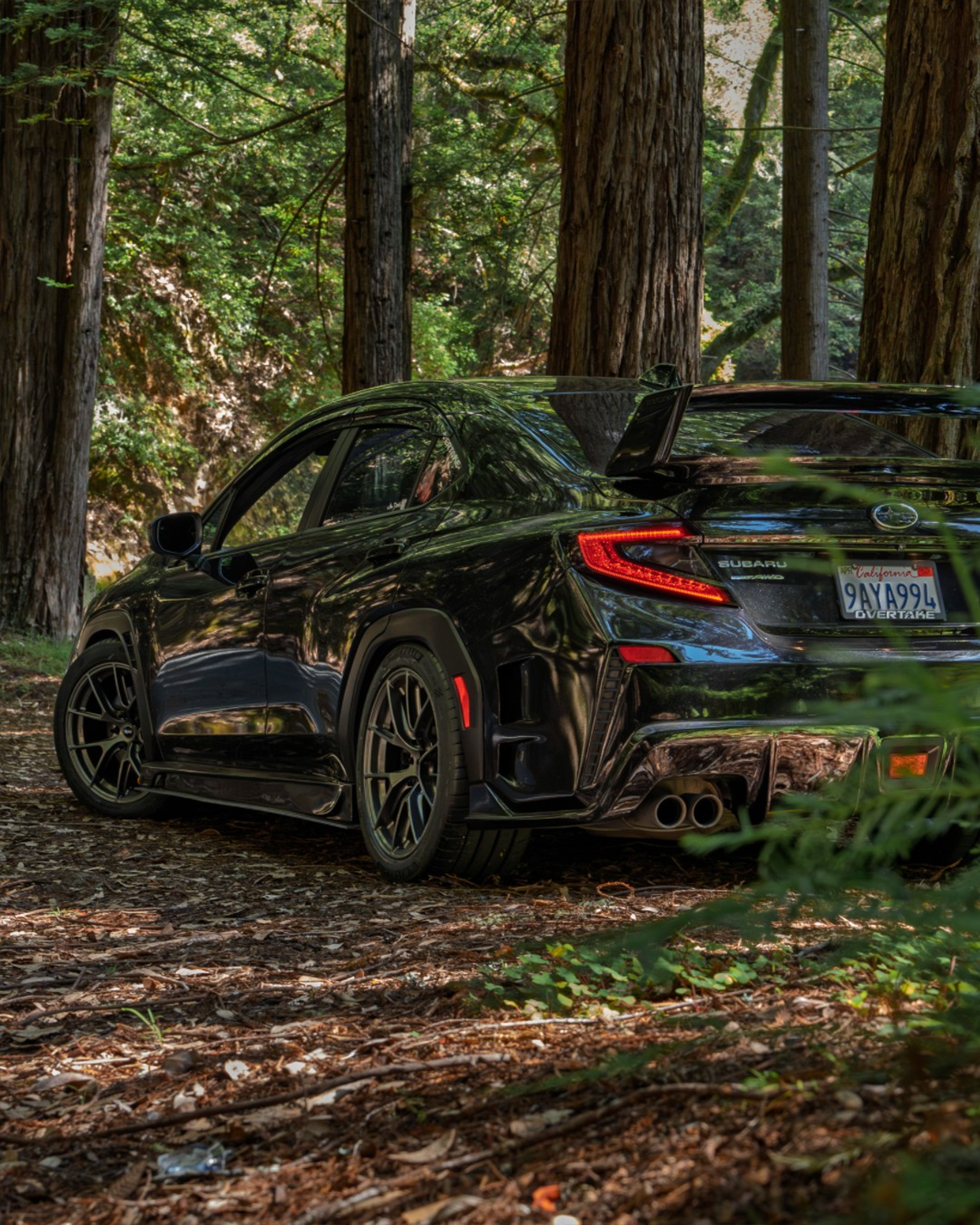 Black Subaru VB WRX with 18" VS-5RS Apex wheels in Anthracite